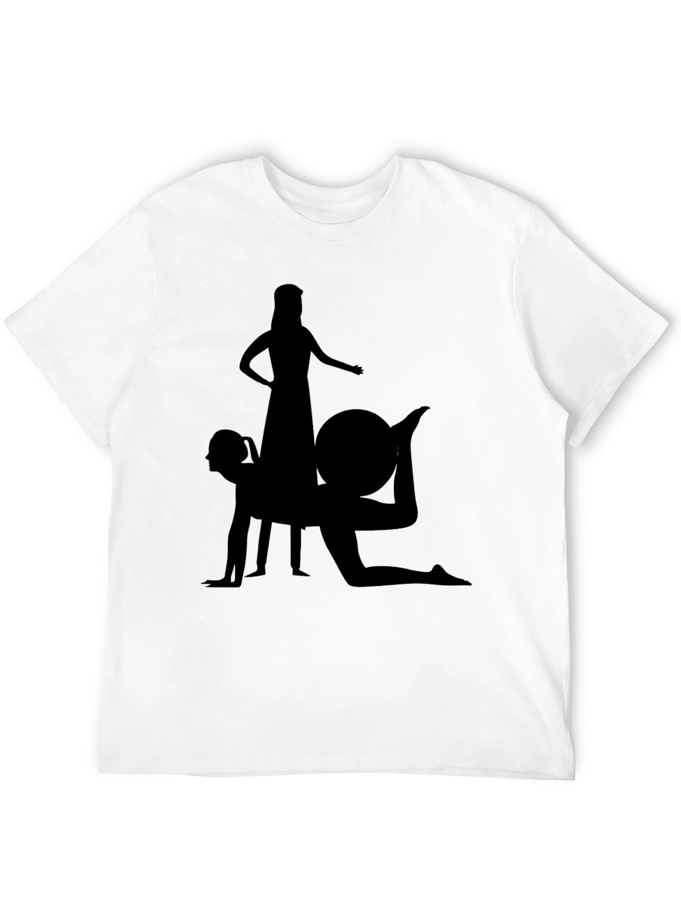 Silhouette Fitness Humor T-Shirt - Black