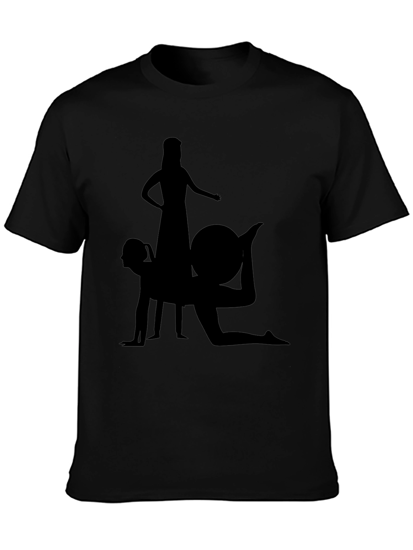 Silhouette Fitness Humor T-Shirt - Black