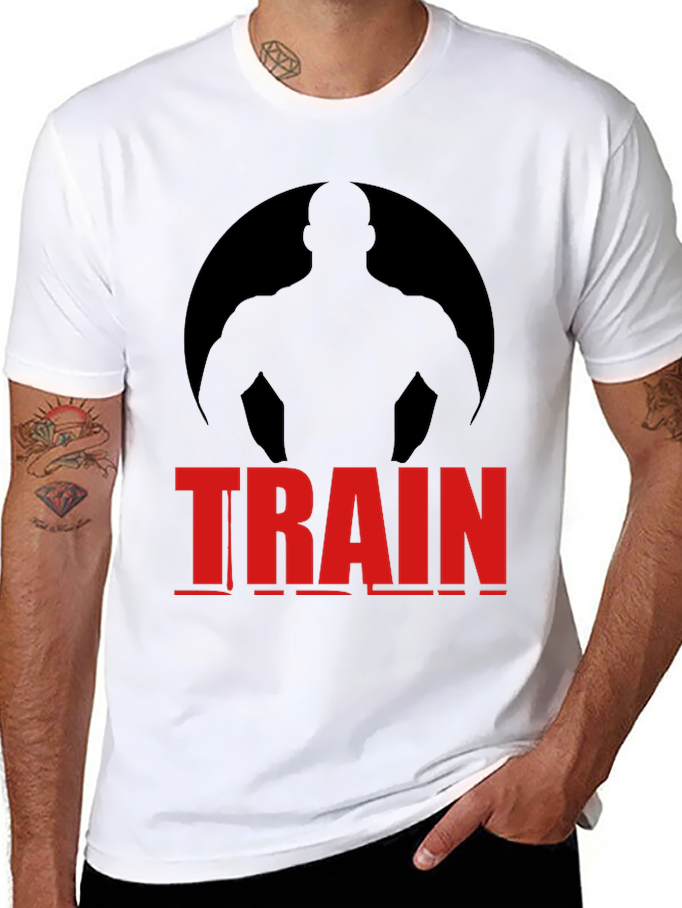 Train Graphic Tee - Motivational Workout Shirt