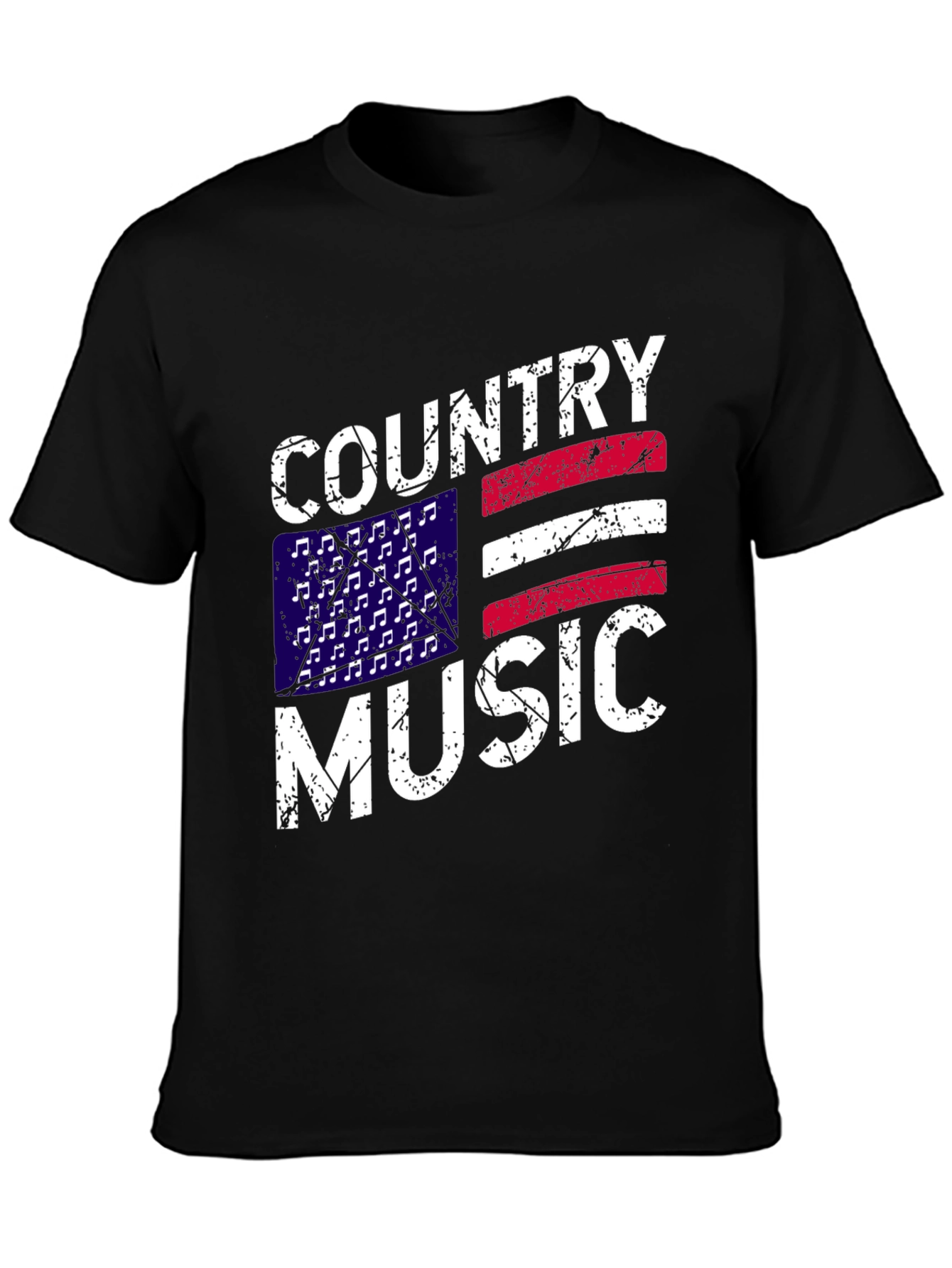 Country Music American Flag Graphic T-Shirt