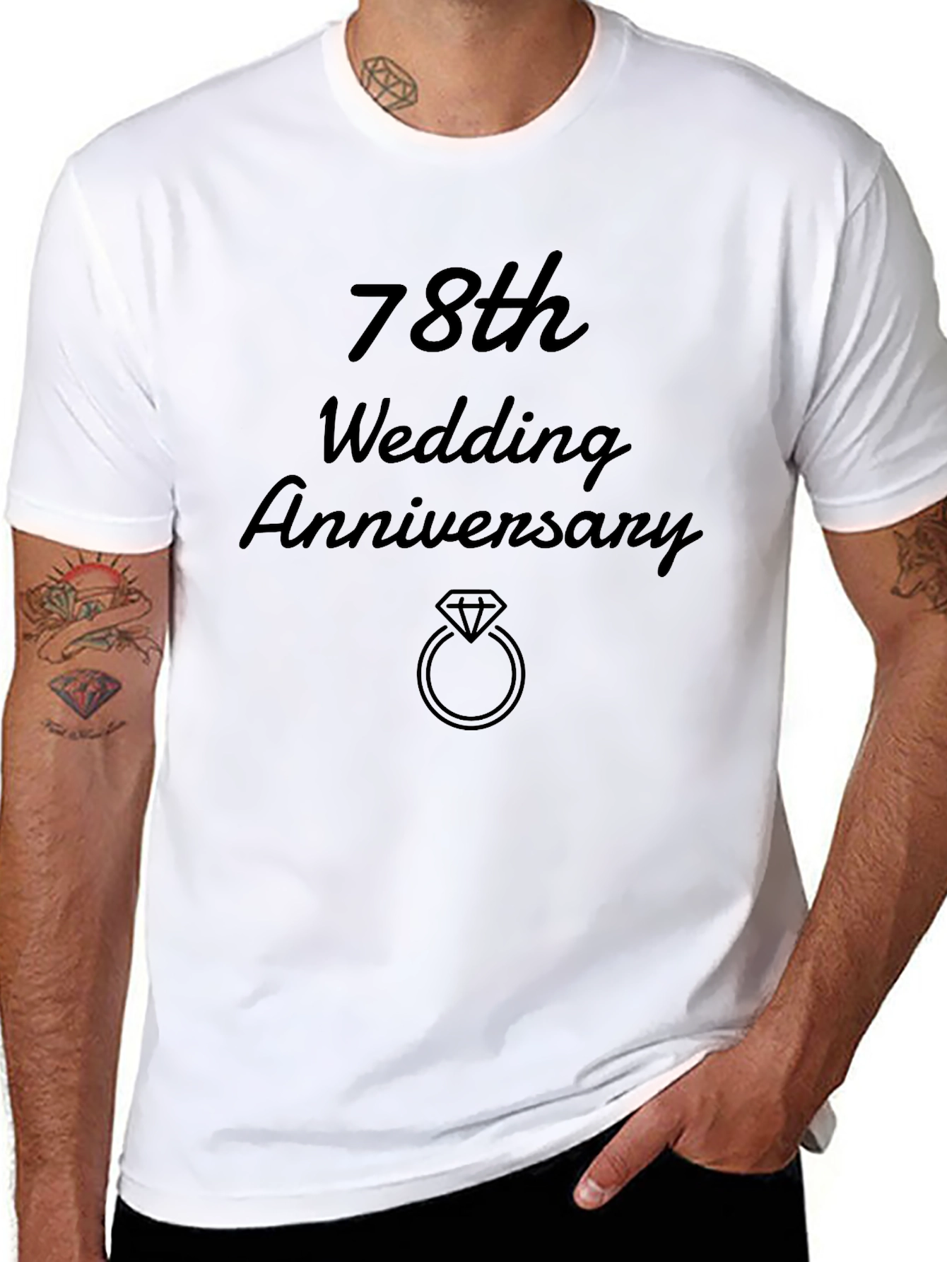 78th Wedding Anniversary Black T-Shirt