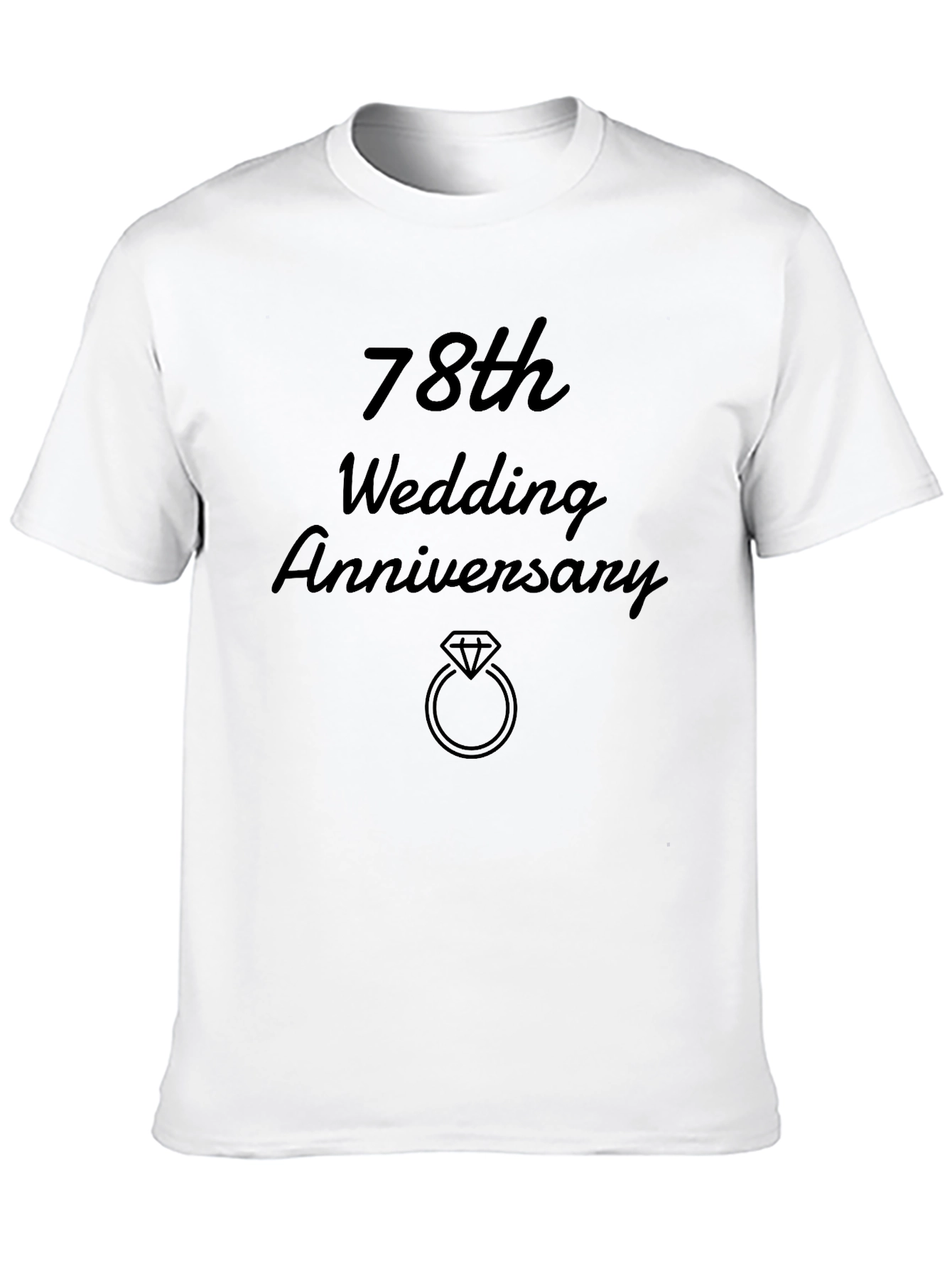 78th Wedding Anniversary Black T-Shirt