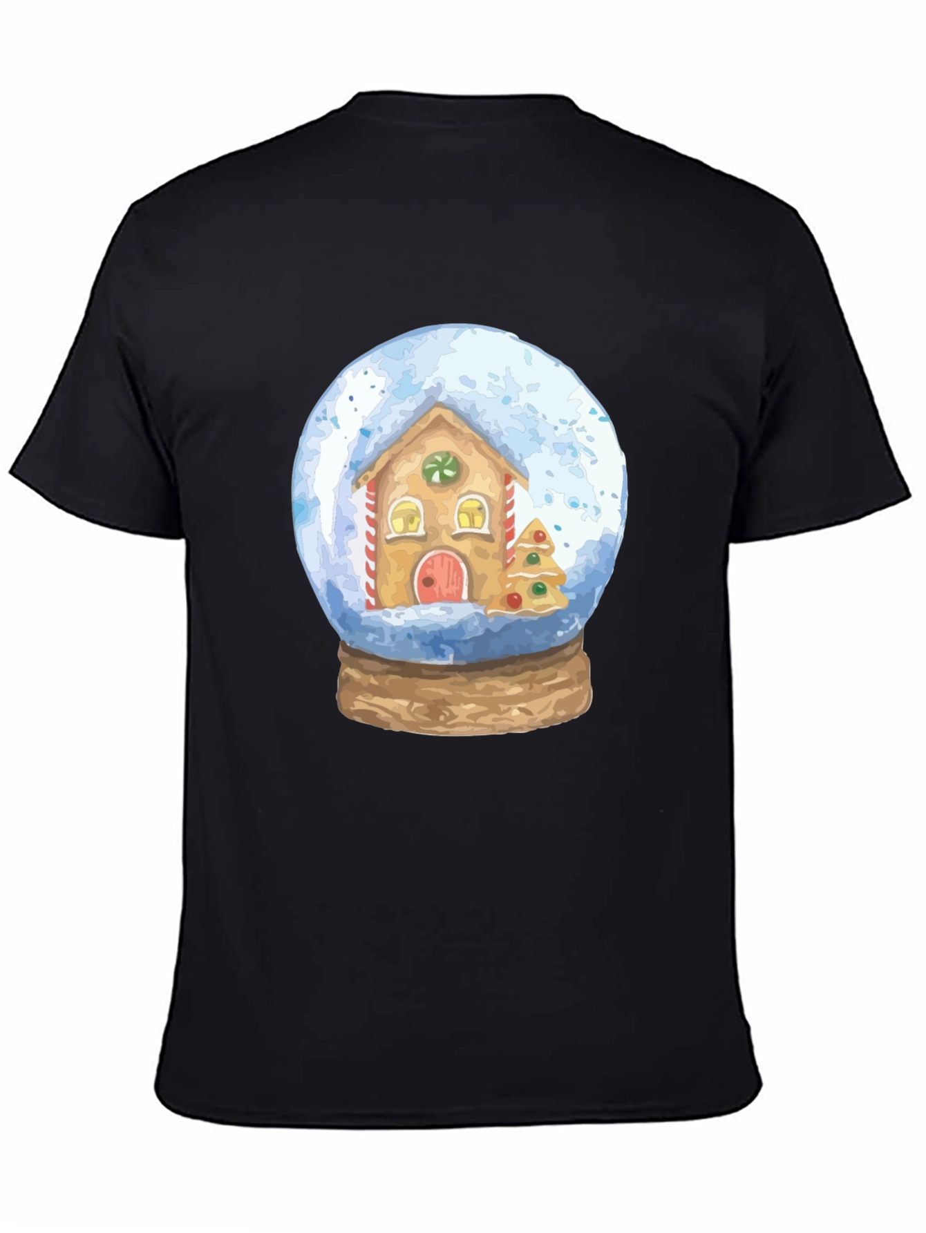 Snow Globe Gingerbread House Graphic Tee