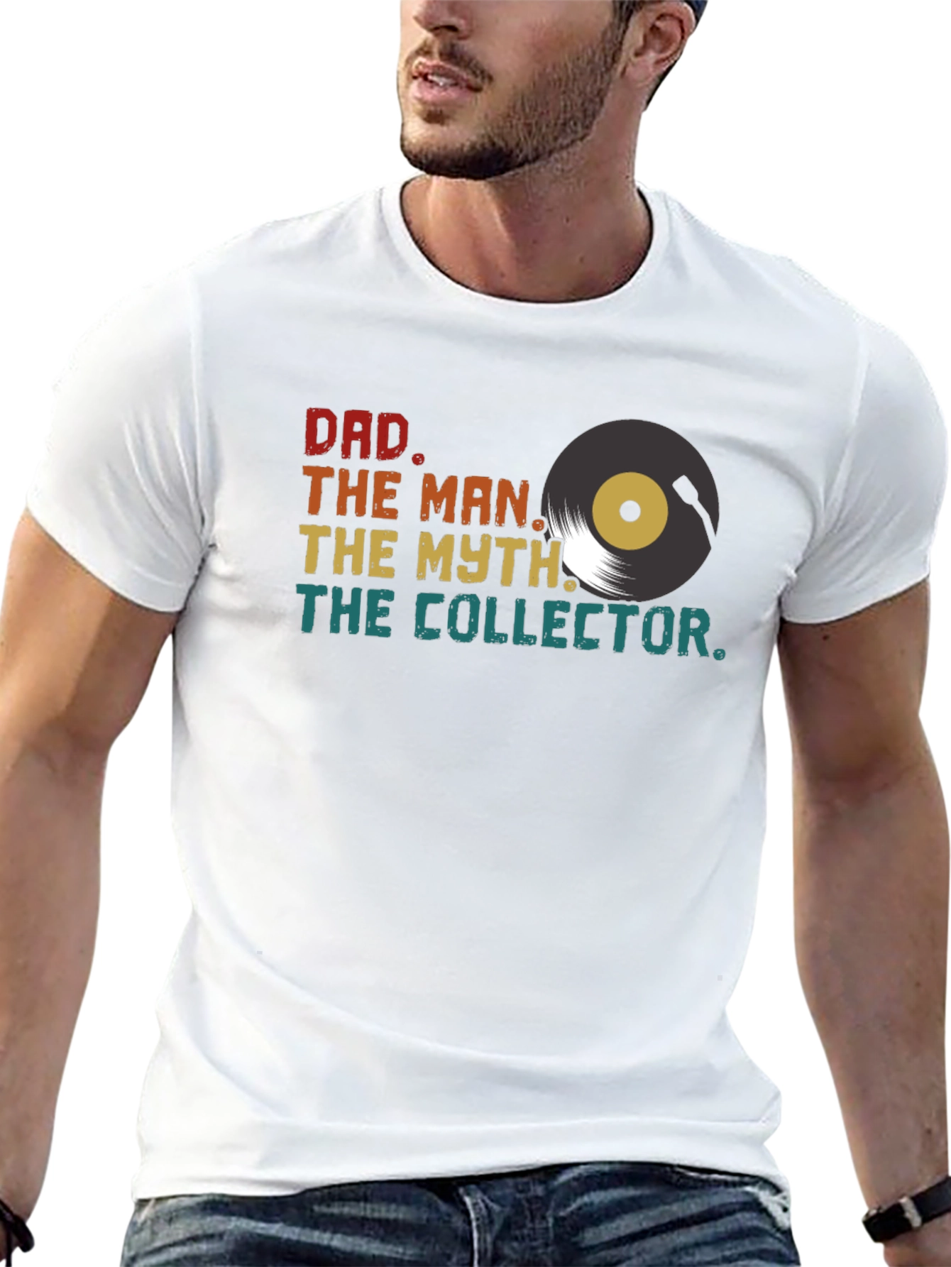 Dad Themed Vinyl Record T-Shirt