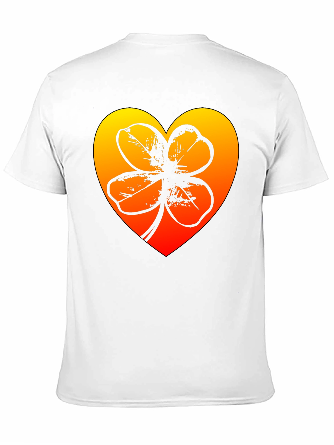 Lucky Heart Clover T-Shirt - Black