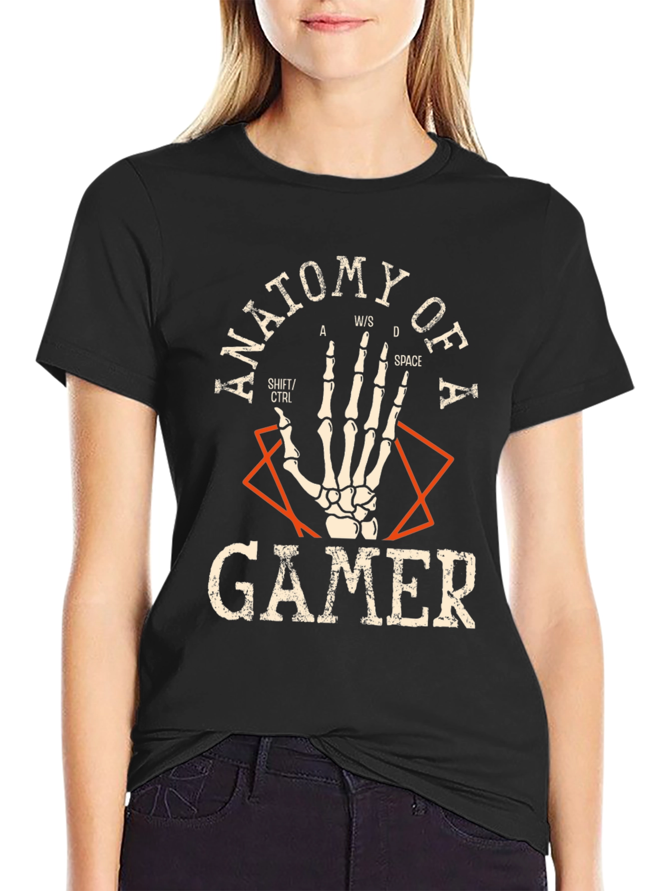 Anatomy of a Gamer Black T-Shirt