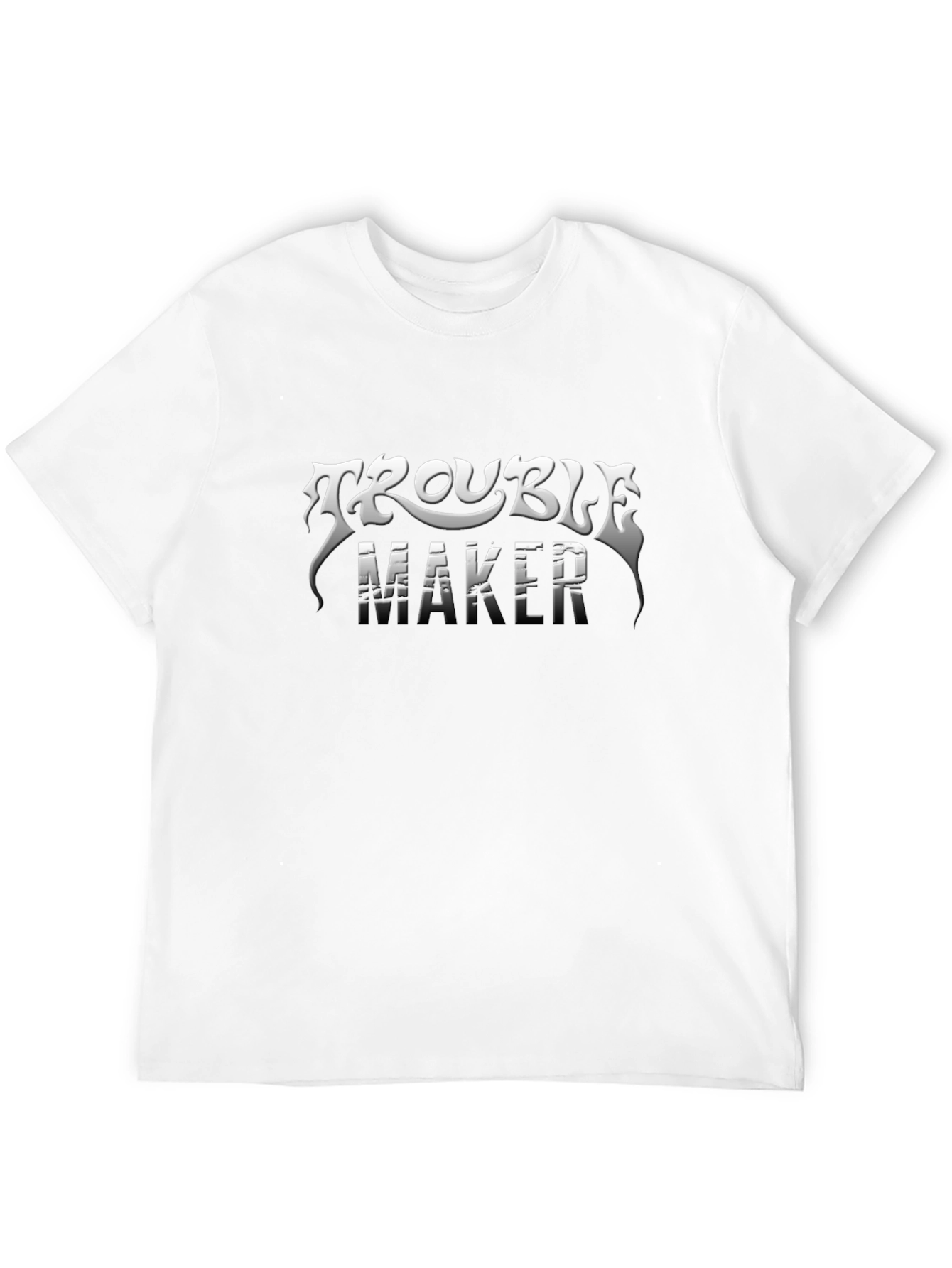 Trouble Maker Graphic Black T-Shirt