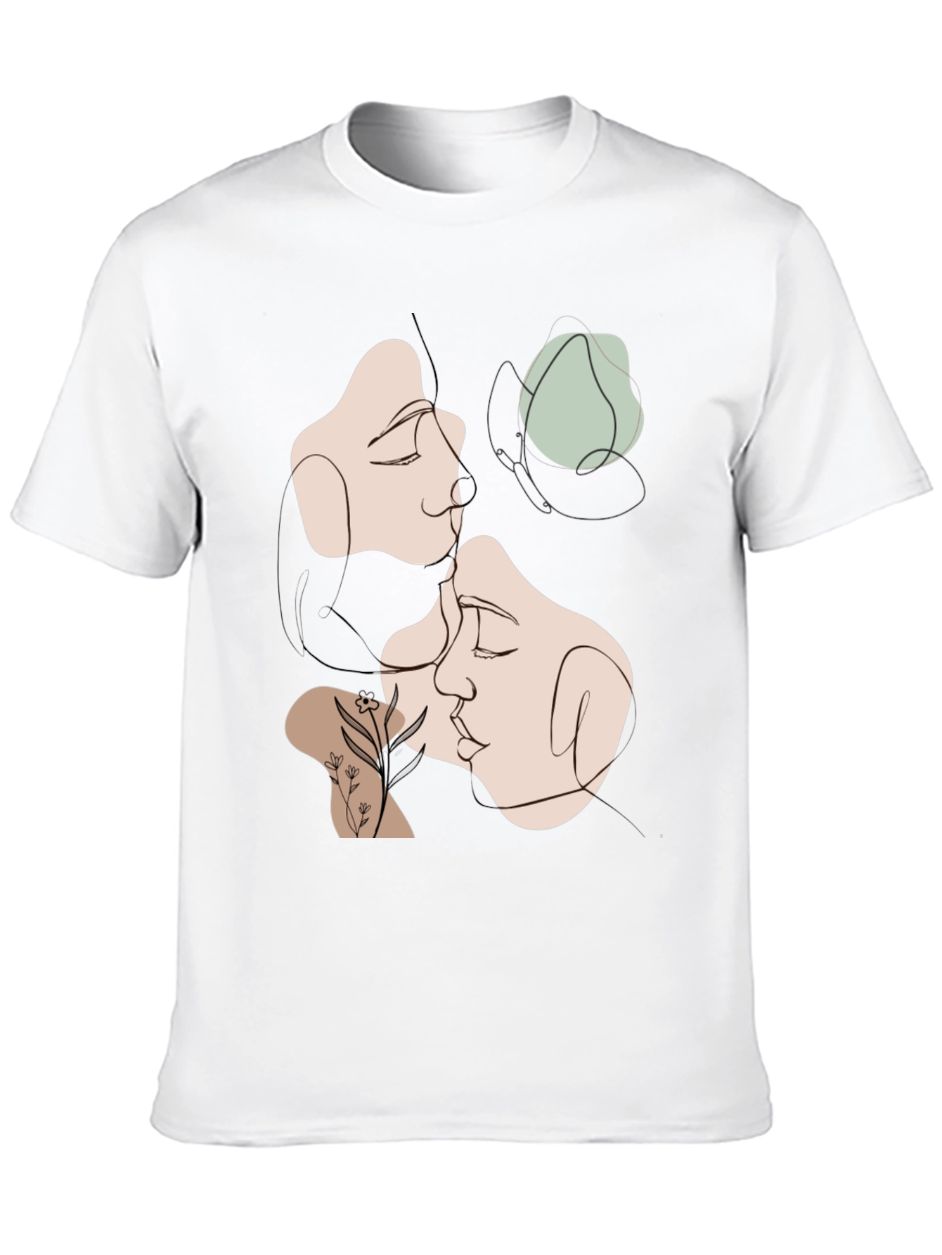 Abstract Faces Graphic Tee - Modern Art Shirt