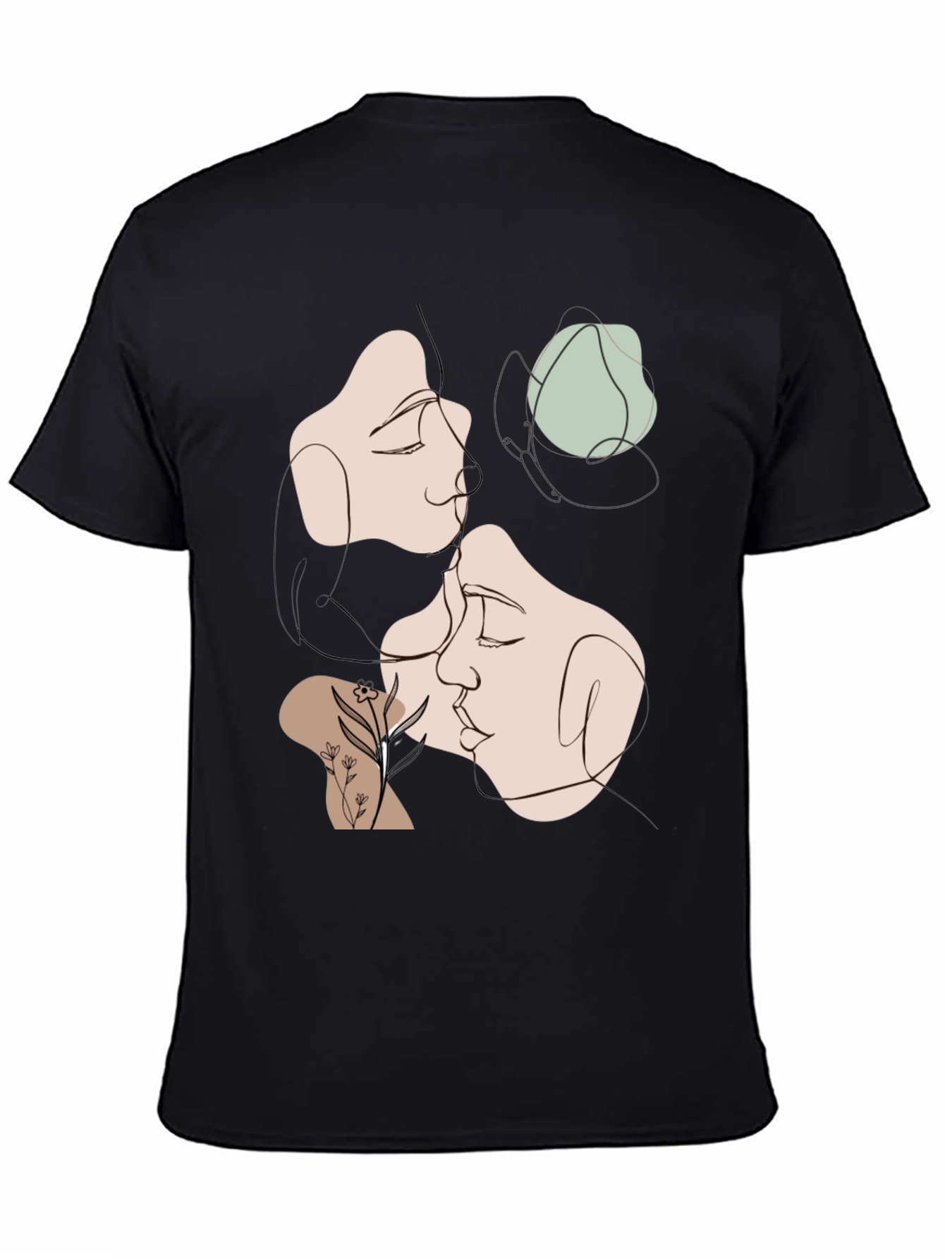 Abstract Faces Graphic Tee - Modern Art Shirt