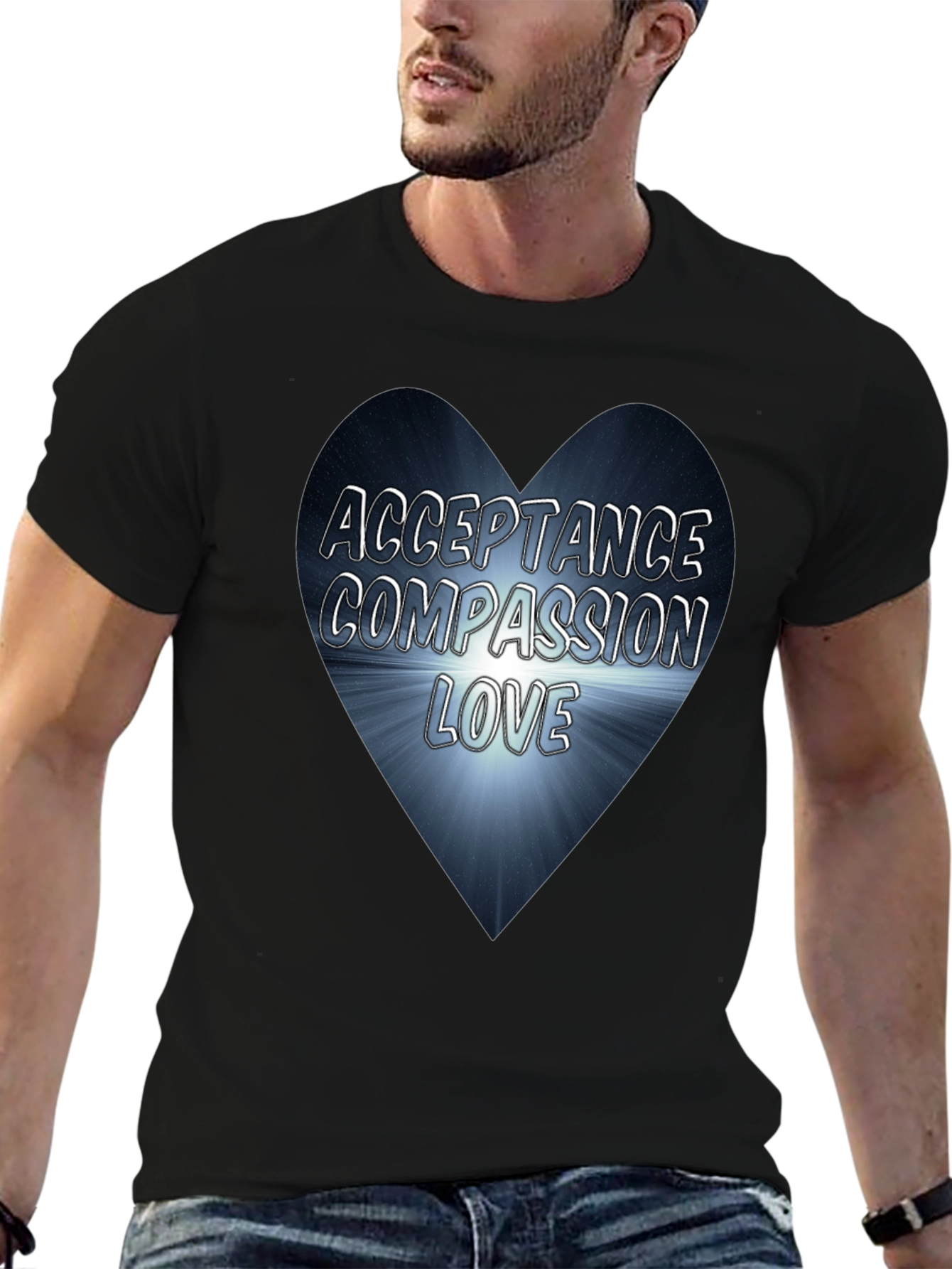 Acceptance Compassion Love Heart Graphic Tee