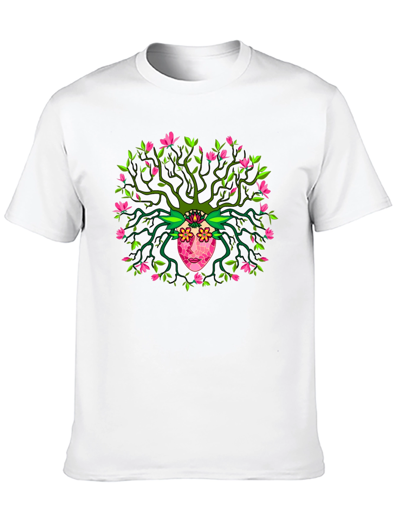 Nature Spirit Graphic Tee - Unique Artistic Design