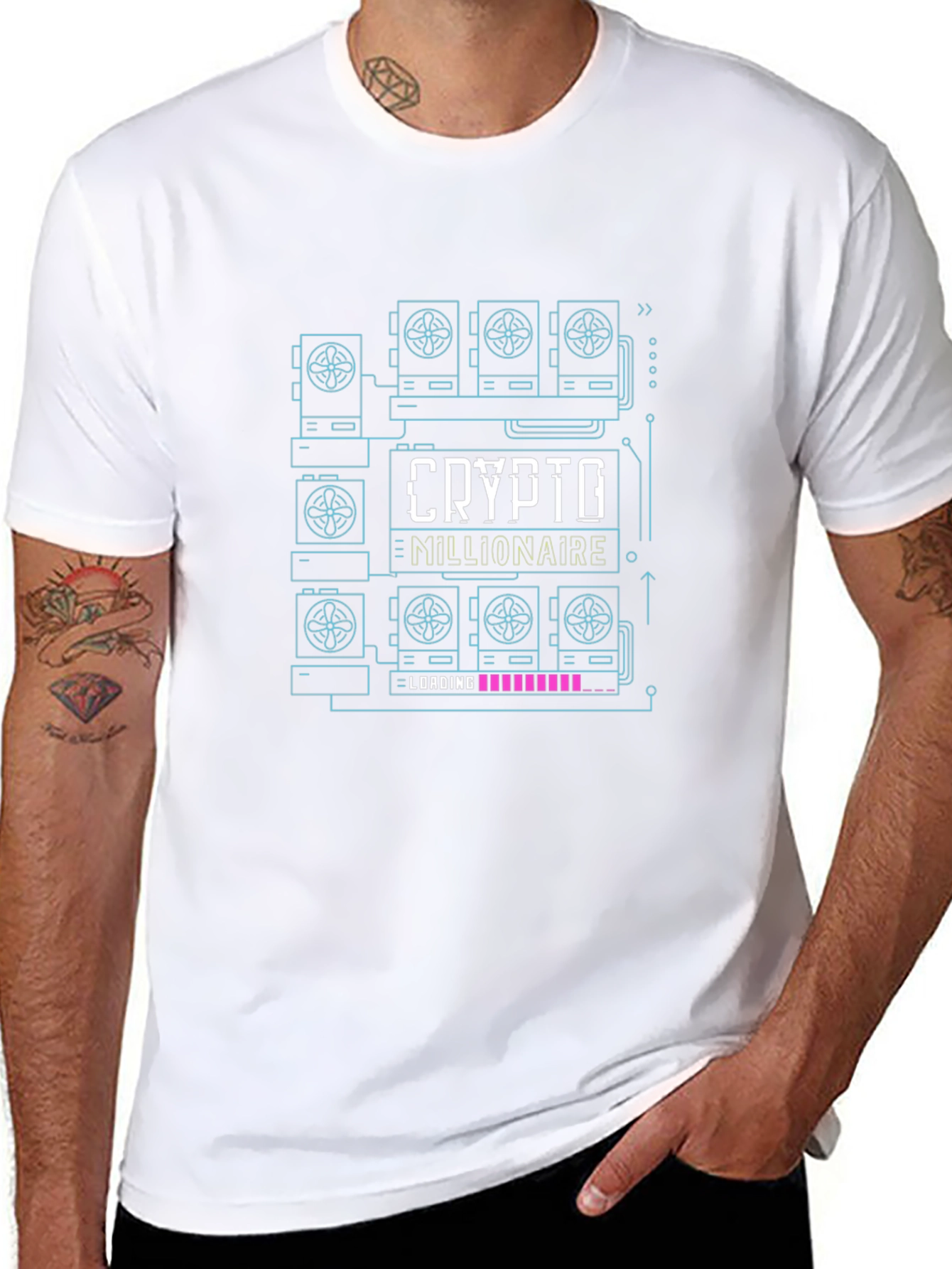 Crypto Millionaire Graphic Black T-Shirt