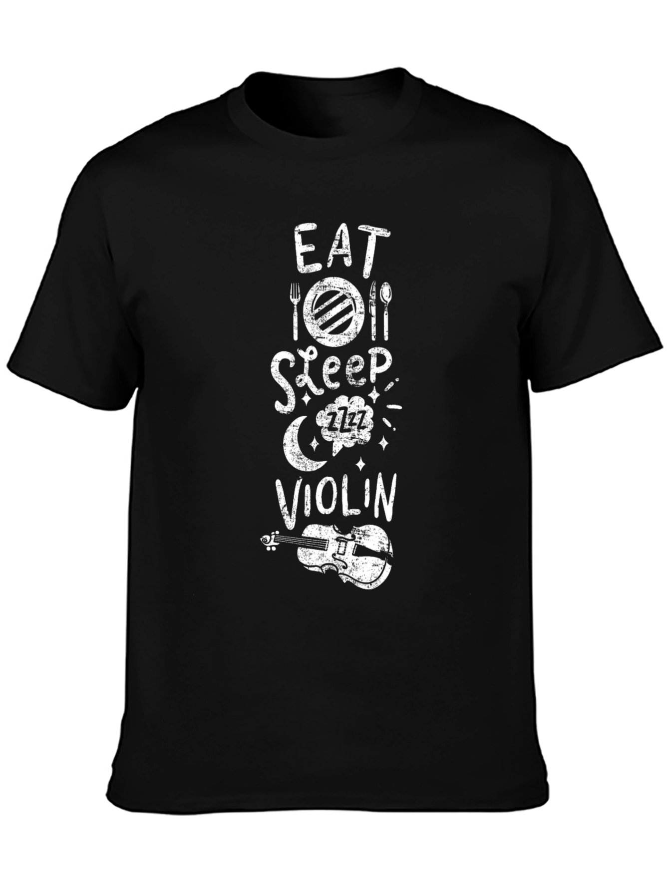 Eat Sleep Violin Black Graphic Tee