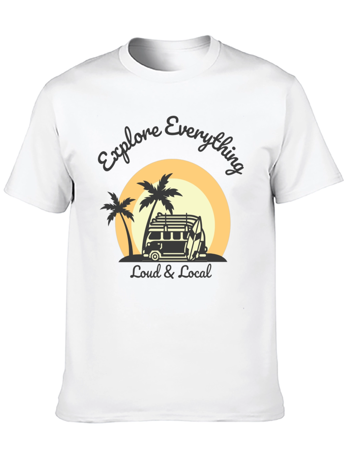 Explore Everything Loud & Local Black Graphic Tee