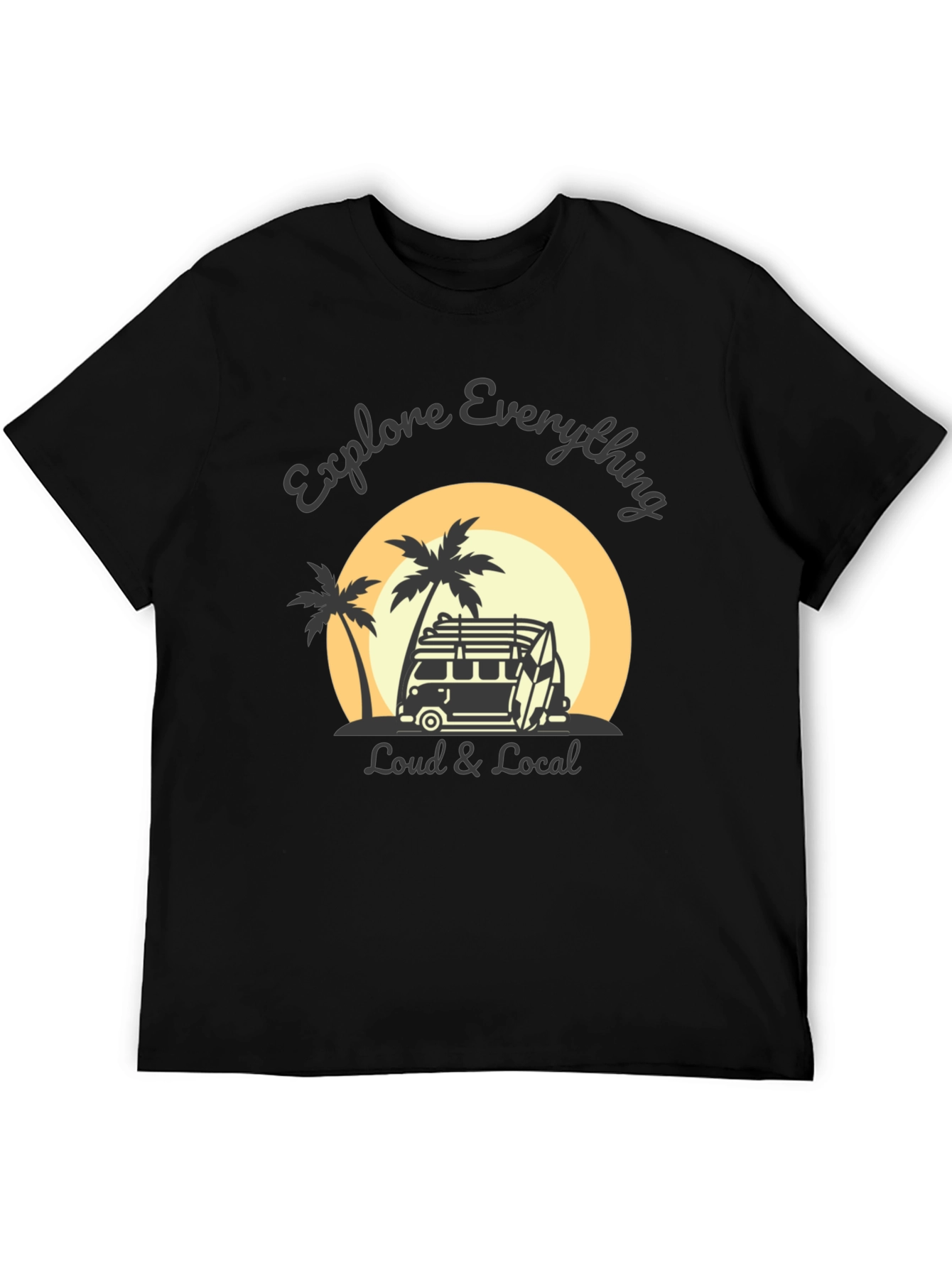 Explore Everything Loud & Local Black Graphic Tee