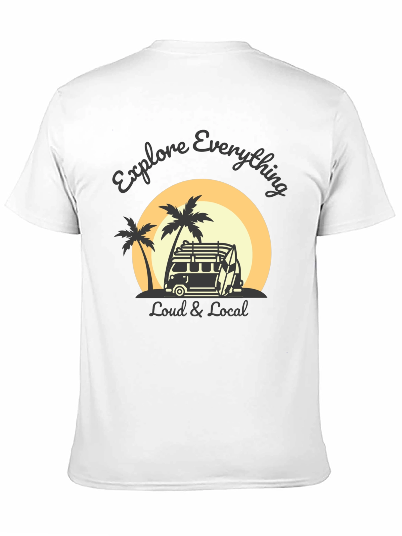 Explore Everything Loud & Local Black Graphic Tee
