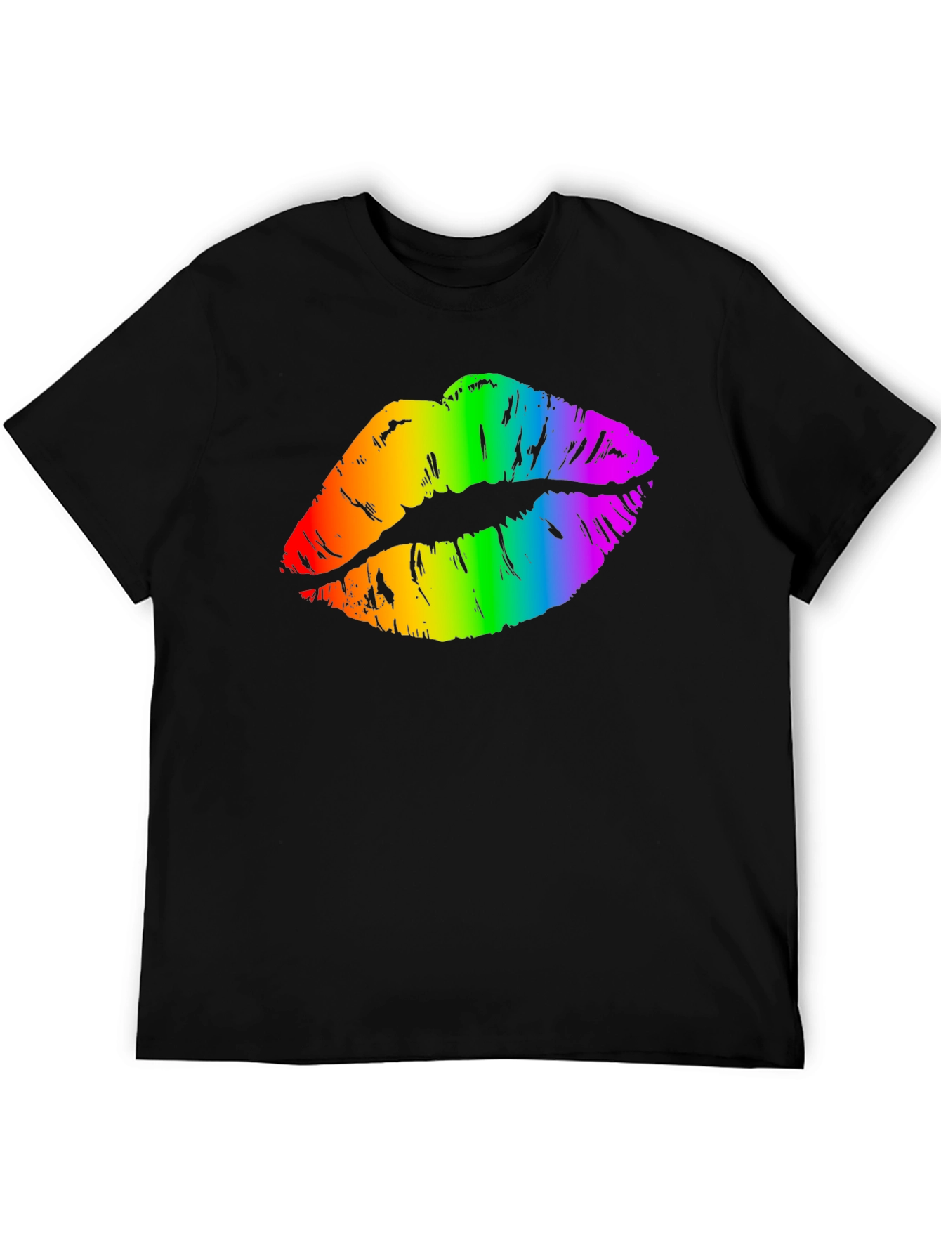 Rainbow Lips Graphic Tee - Pride Month Shirt