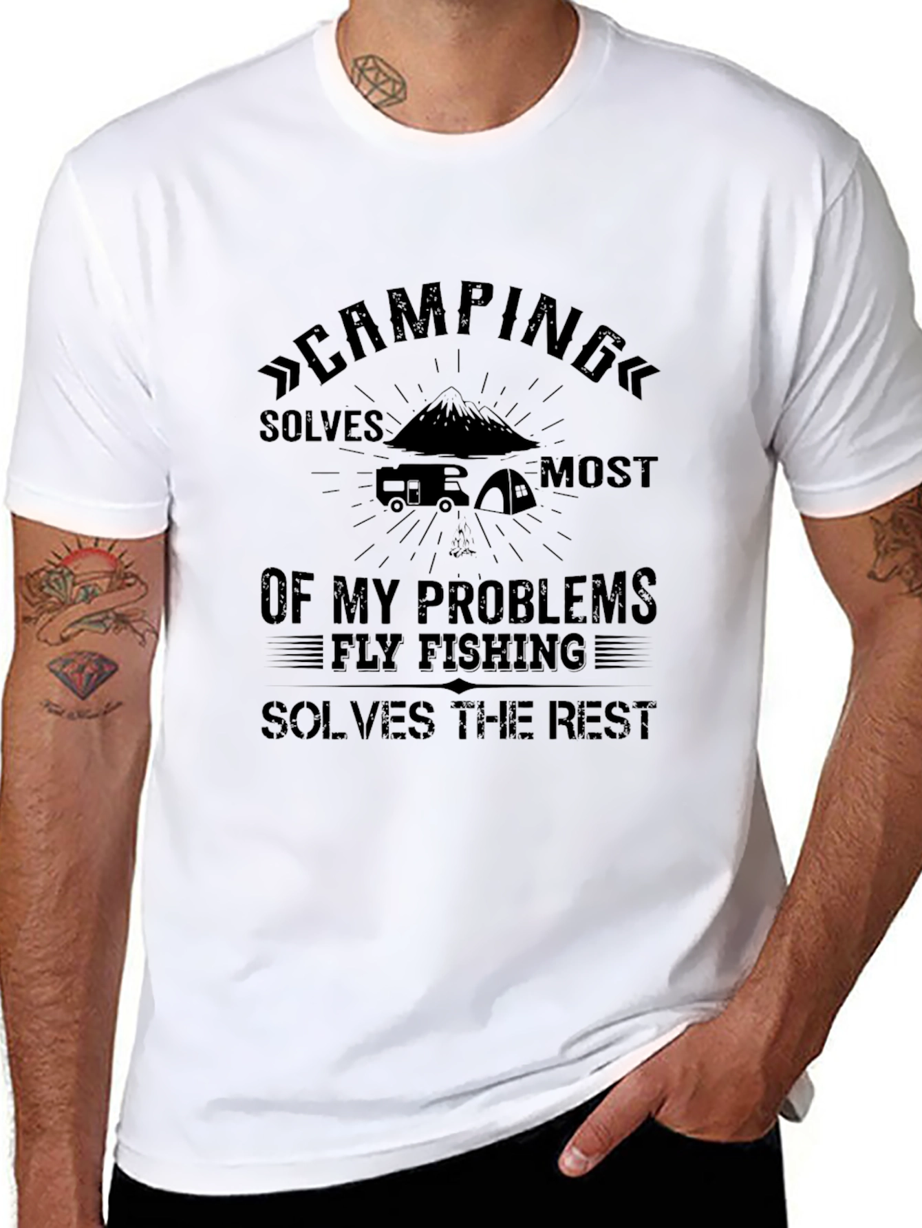 Camping & Fly Fishing T-Shirt