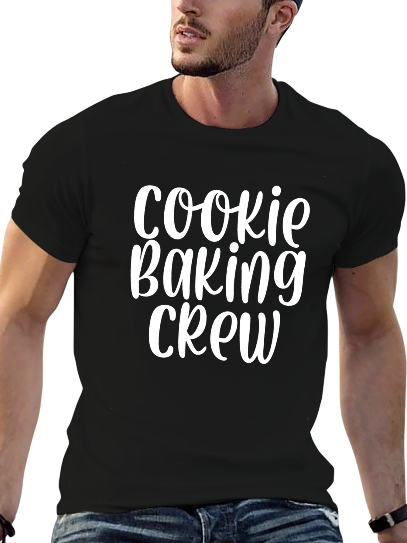Cookie Baking Crew Graphic Tee - Black Cotton T-Shirt