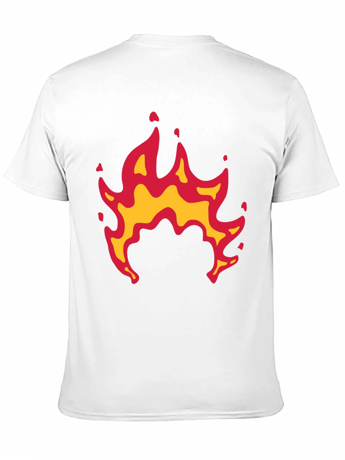 Fiery Flames Graphic Black Tee