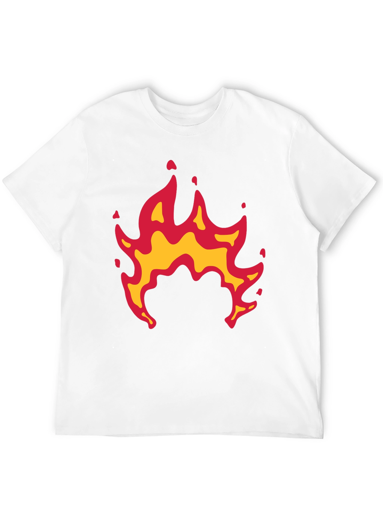 Fiery Flames Graphic Black Tee