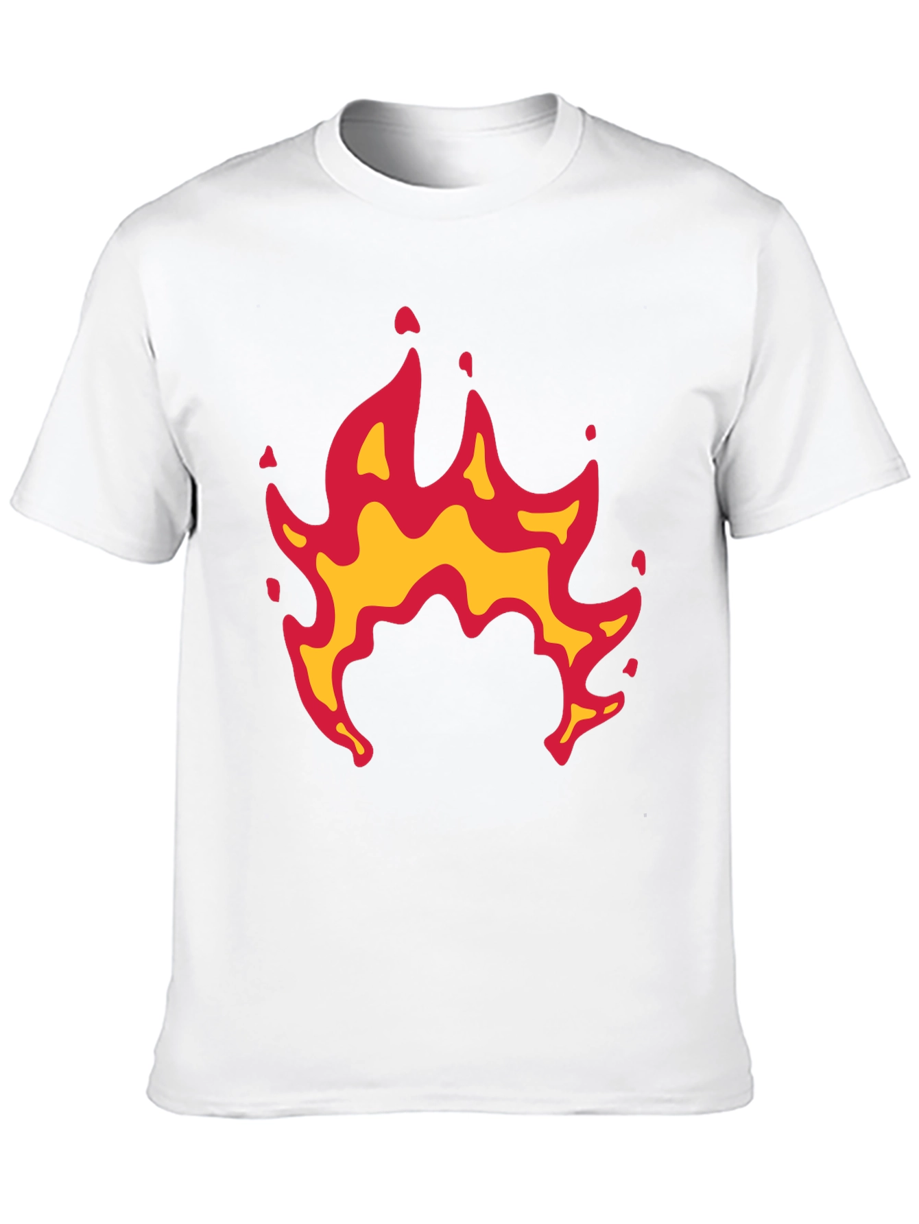 Fiery Flames Graphic Black Tee