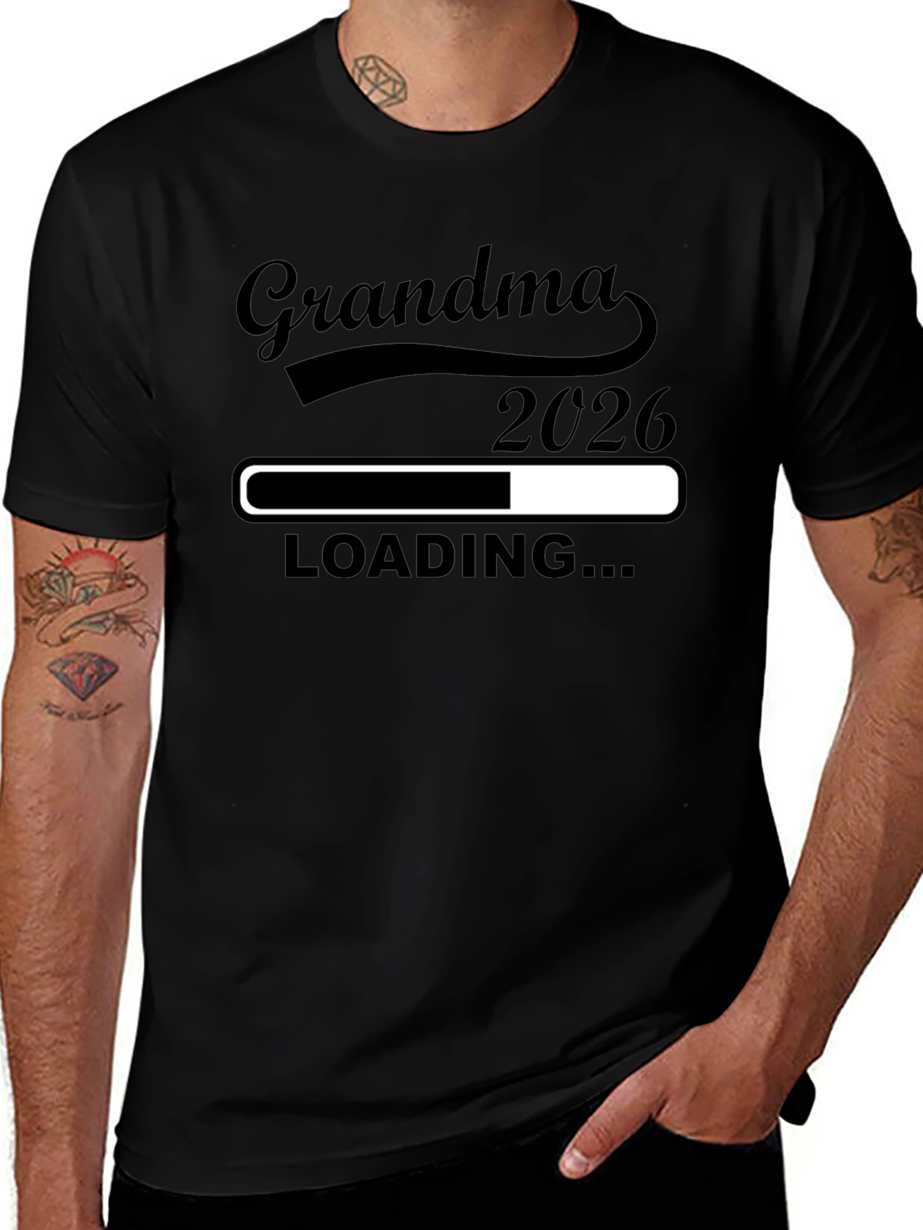 Grandma 2026 Loading T-Shirt - Expecting Announcement Tee