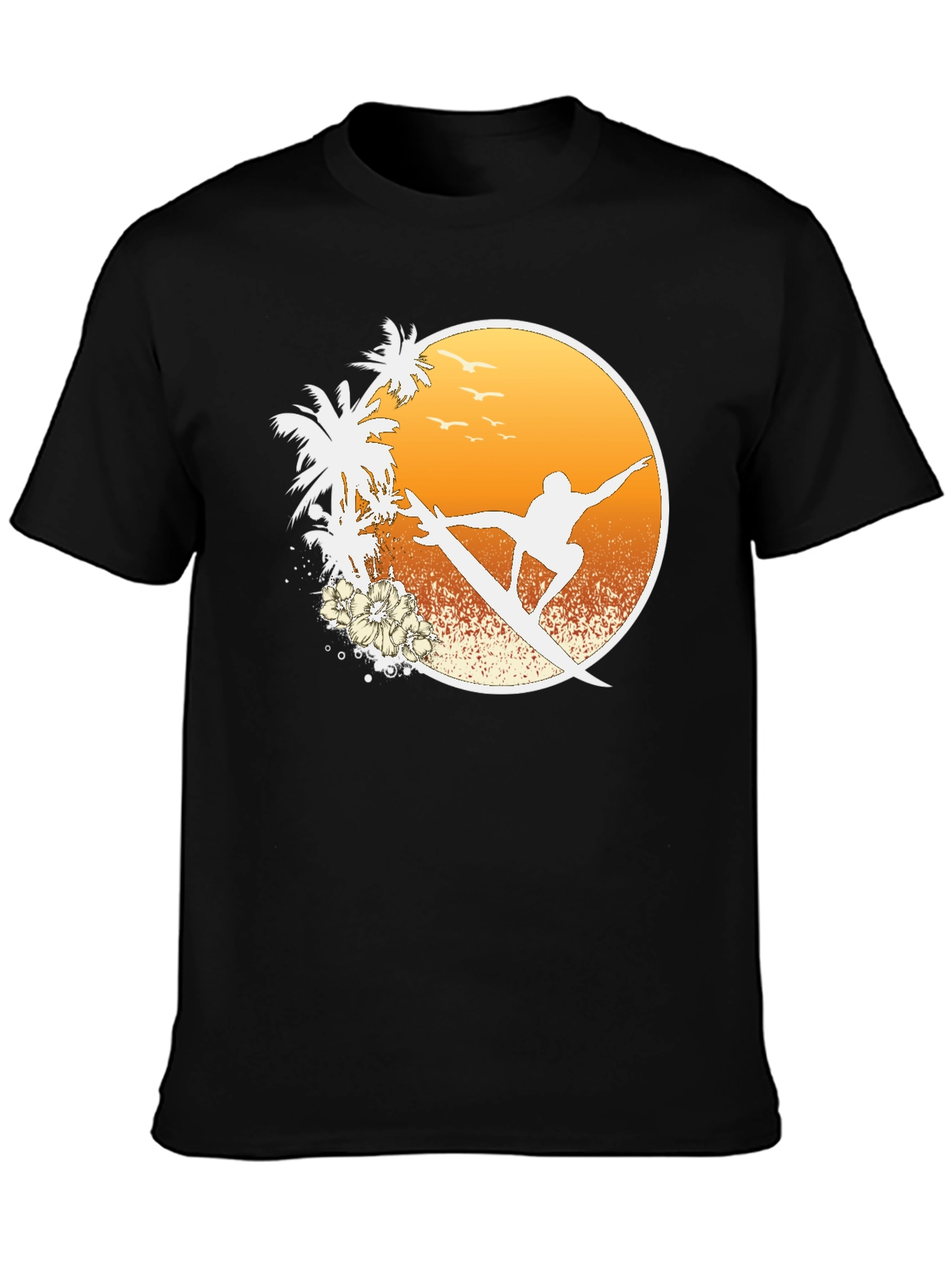 Surfer Sunset Graphic Tee - Beach Vibes T-Shirt