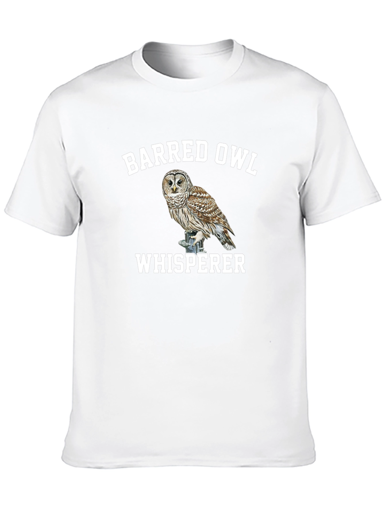 Barred Owl Whisperer Black T-Shirt