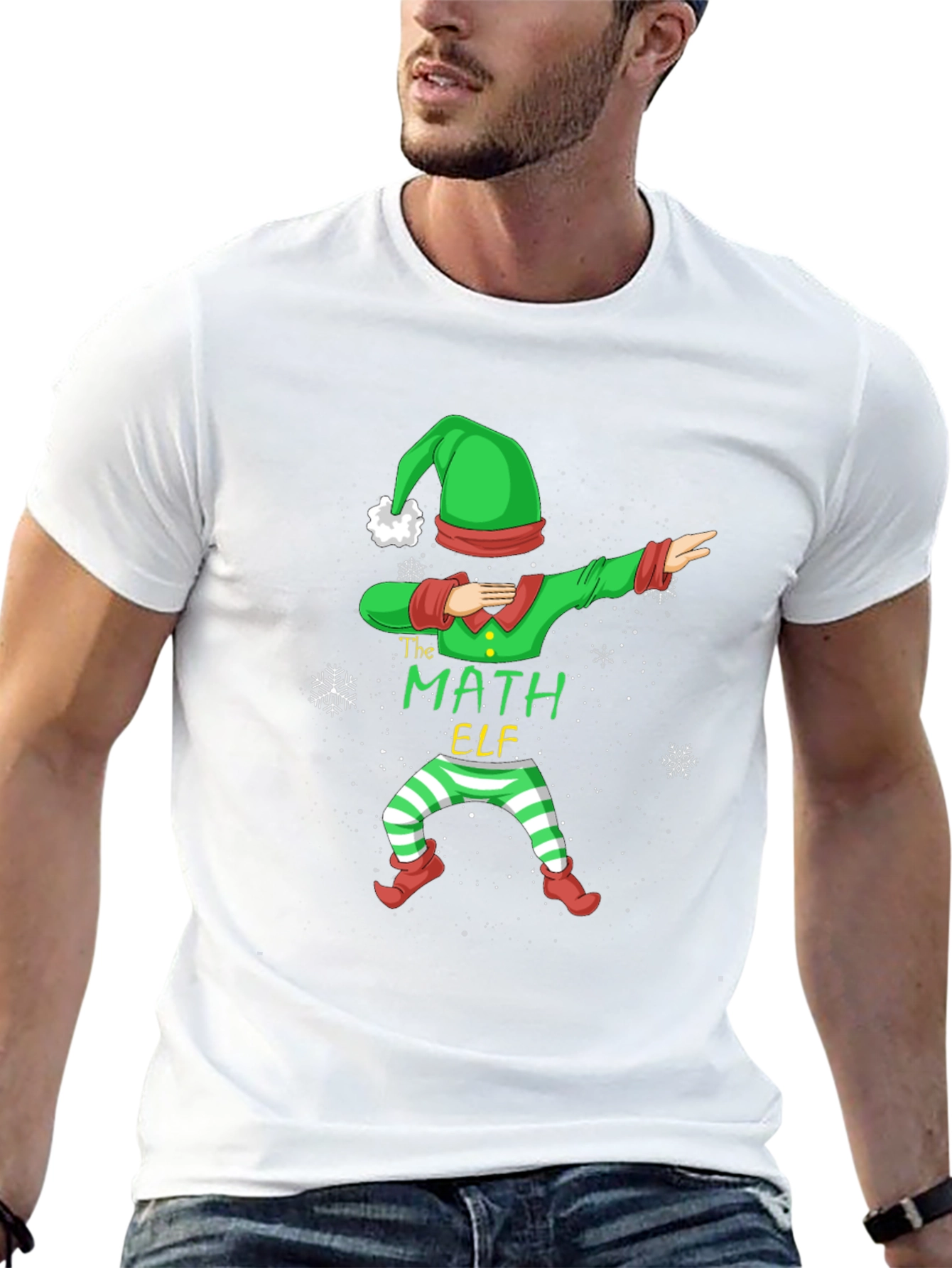Math Elf Dabbing Christmas T-Shirt