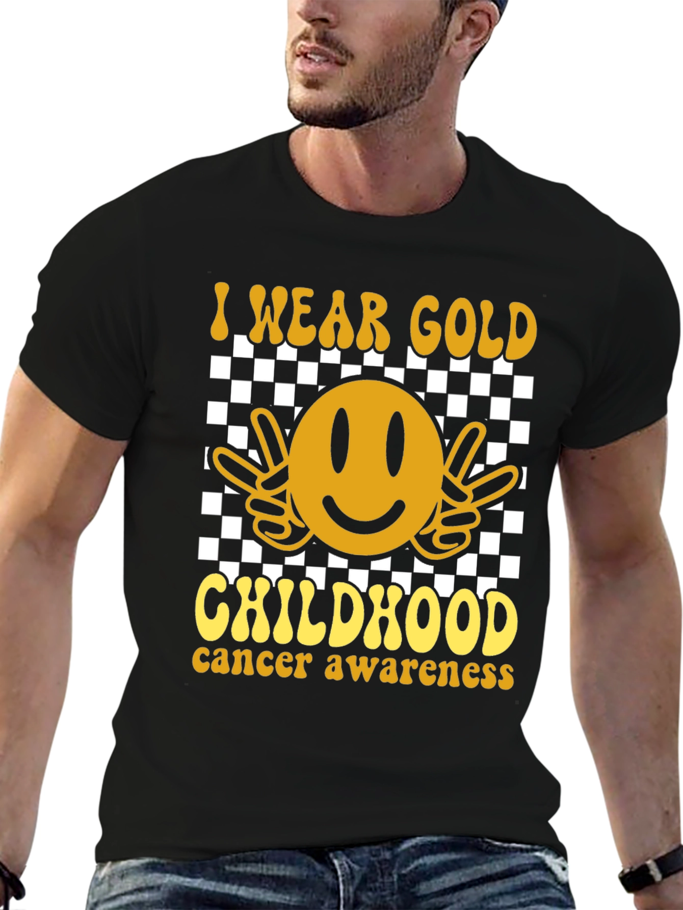 I Wear Gold Childhood Cancer Awareness Tee