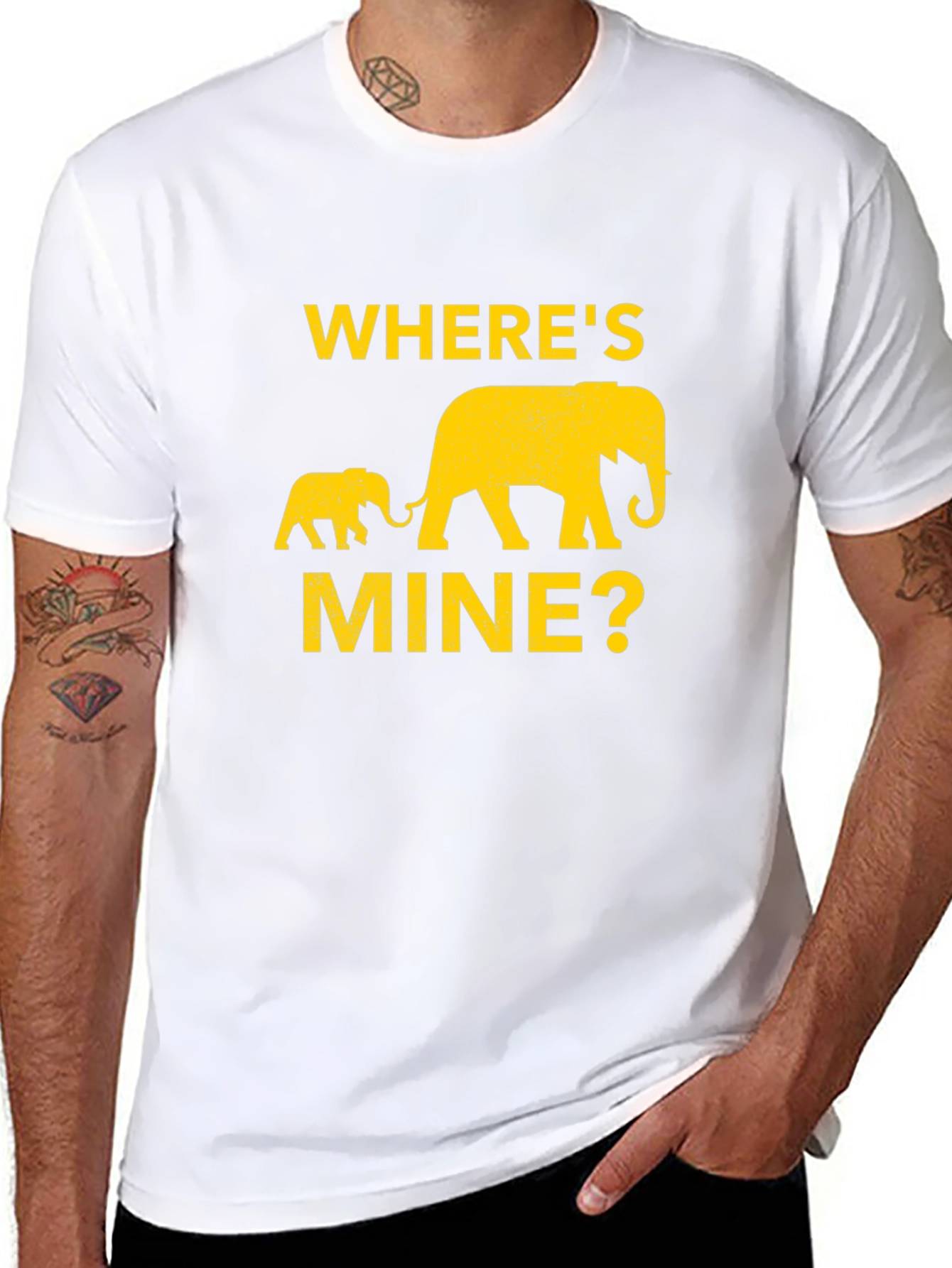 Wheres Mine? Elephant Graphic Print Tee