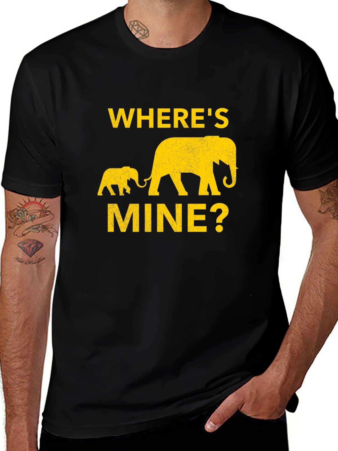 Wheres Mine? Elephant Graphic Print Tee