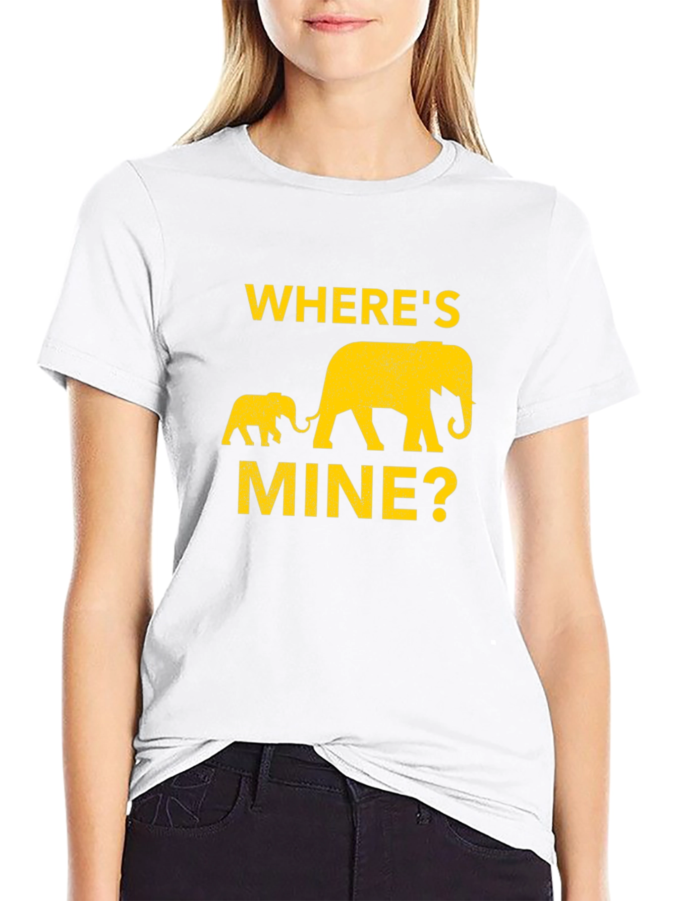 Wheres Mine? Elephant Graphic Print Tee