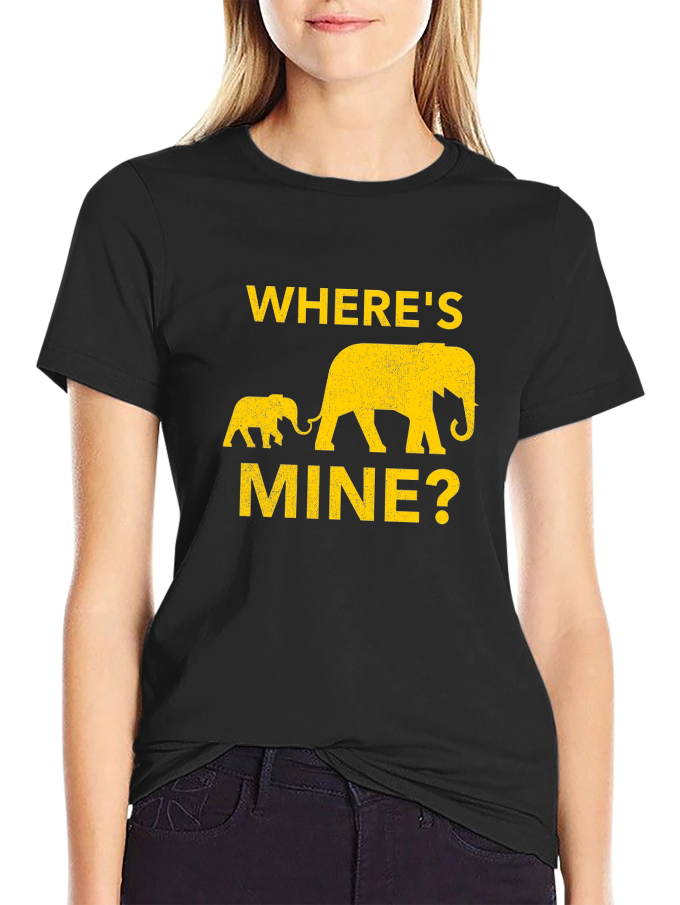 Wheres Mine? Elephant Graphic Print Tee