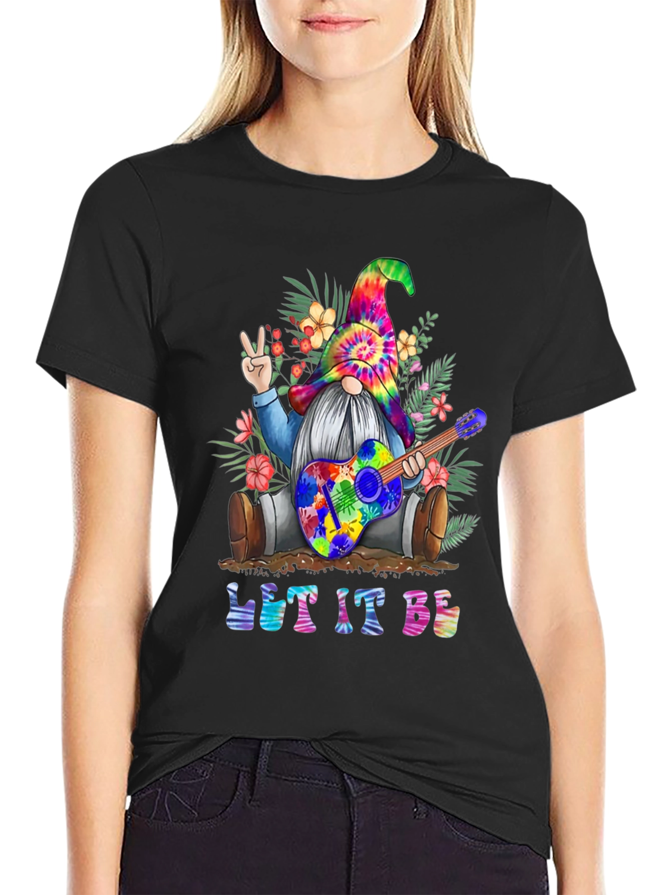 Hippie Gnome Let It Be Graphic Tee