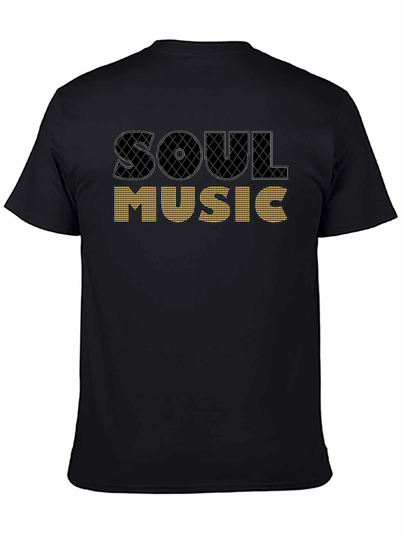 Soul Music Graphic T-Shirt Black Cotton Tee