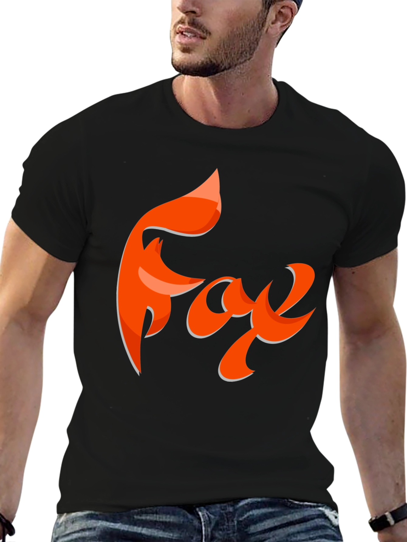 Fox Graphic T-Shirt - Black