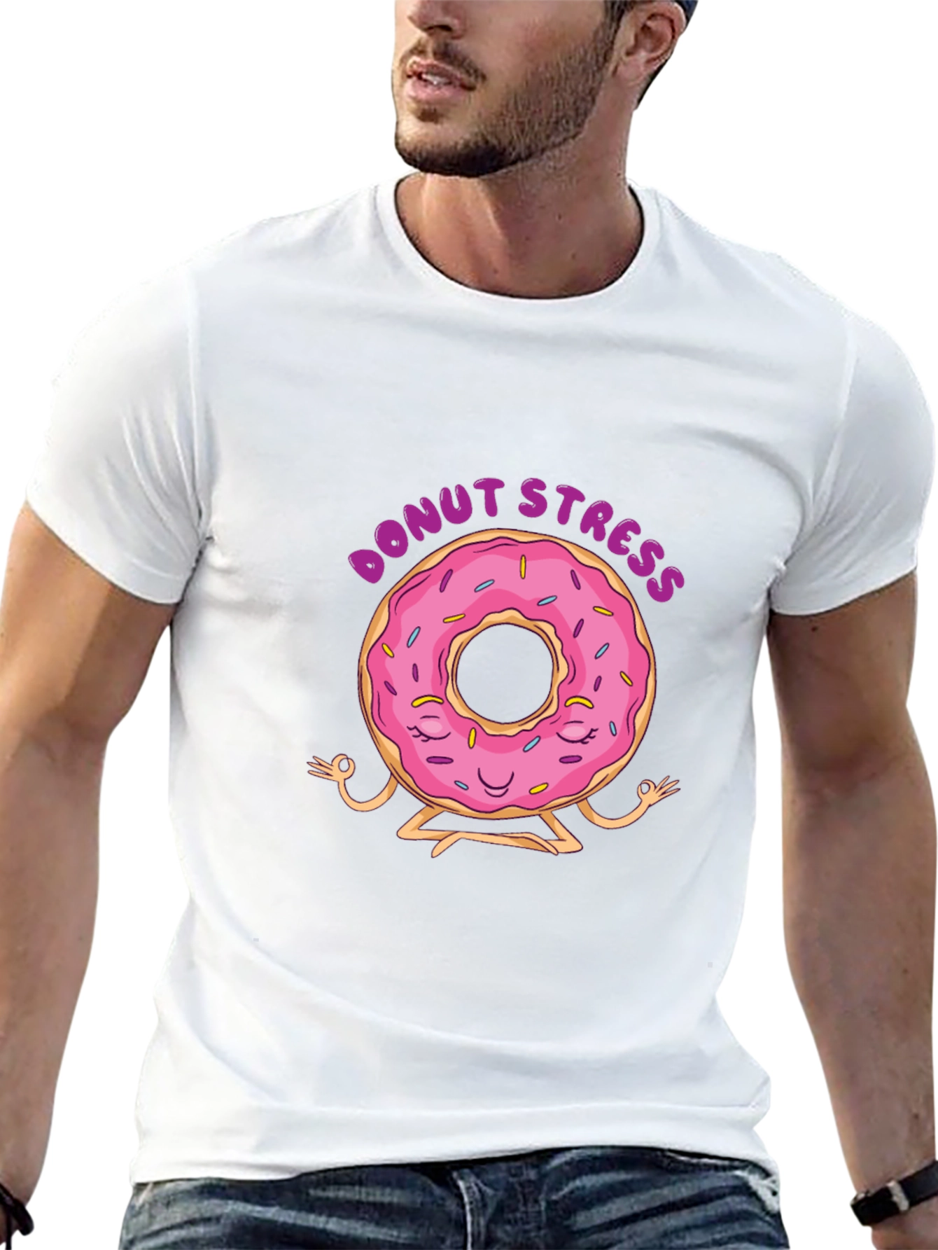 Donut Stress T-Shirt - Funny Yoga Relaxation Tee