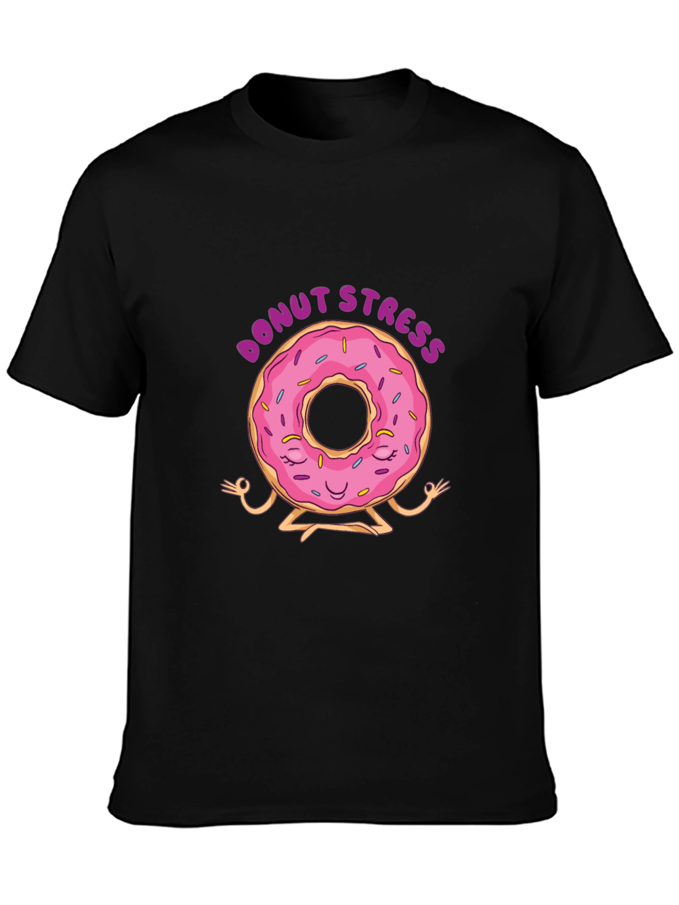 Donut Stress T-Shirt - Funny Yoga Relaxation Tee