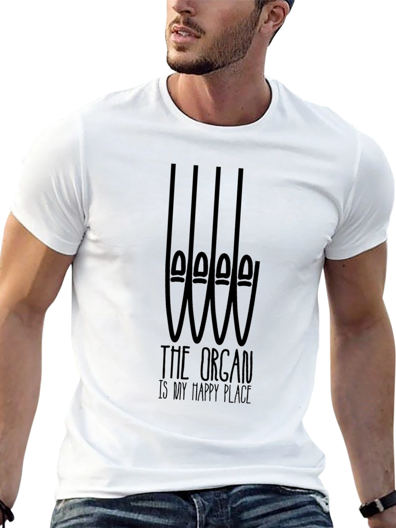 Organ Music Lover T-Shirt: Happy Place Tee