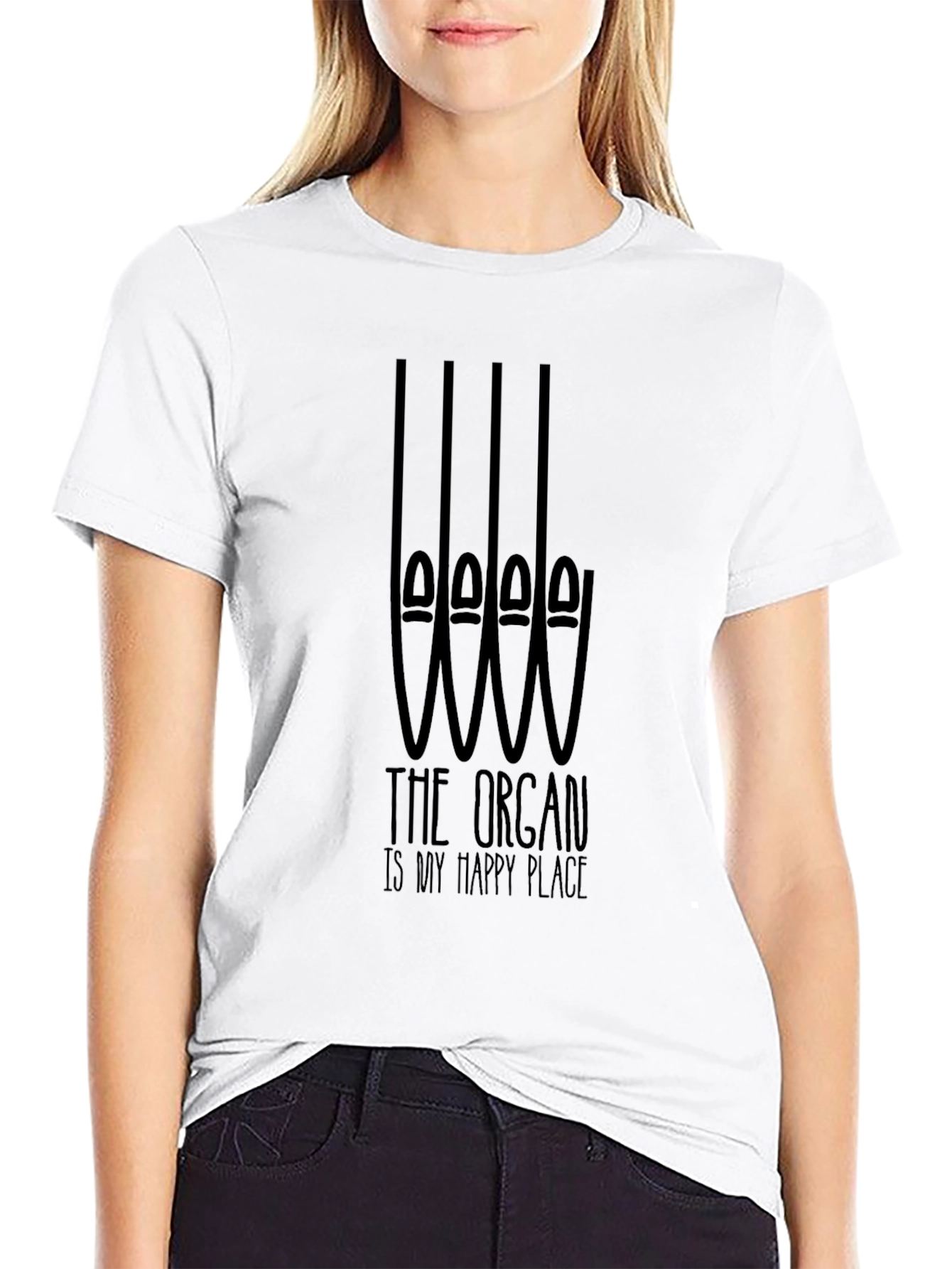 Organ Music Lover T-Shirt: Happy Place Tee