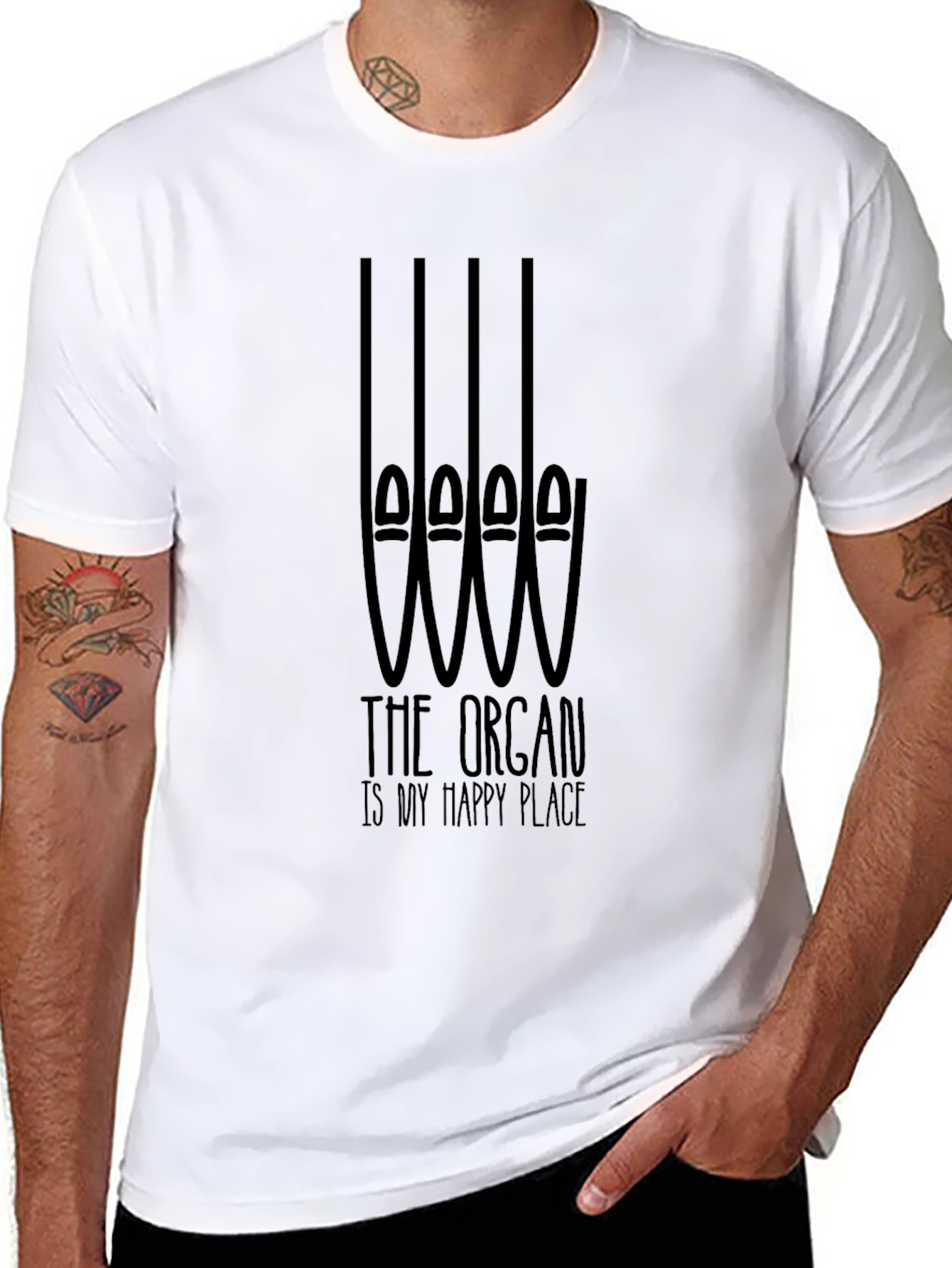 Organ Music Lover T-Shirt: Happy Place Tee