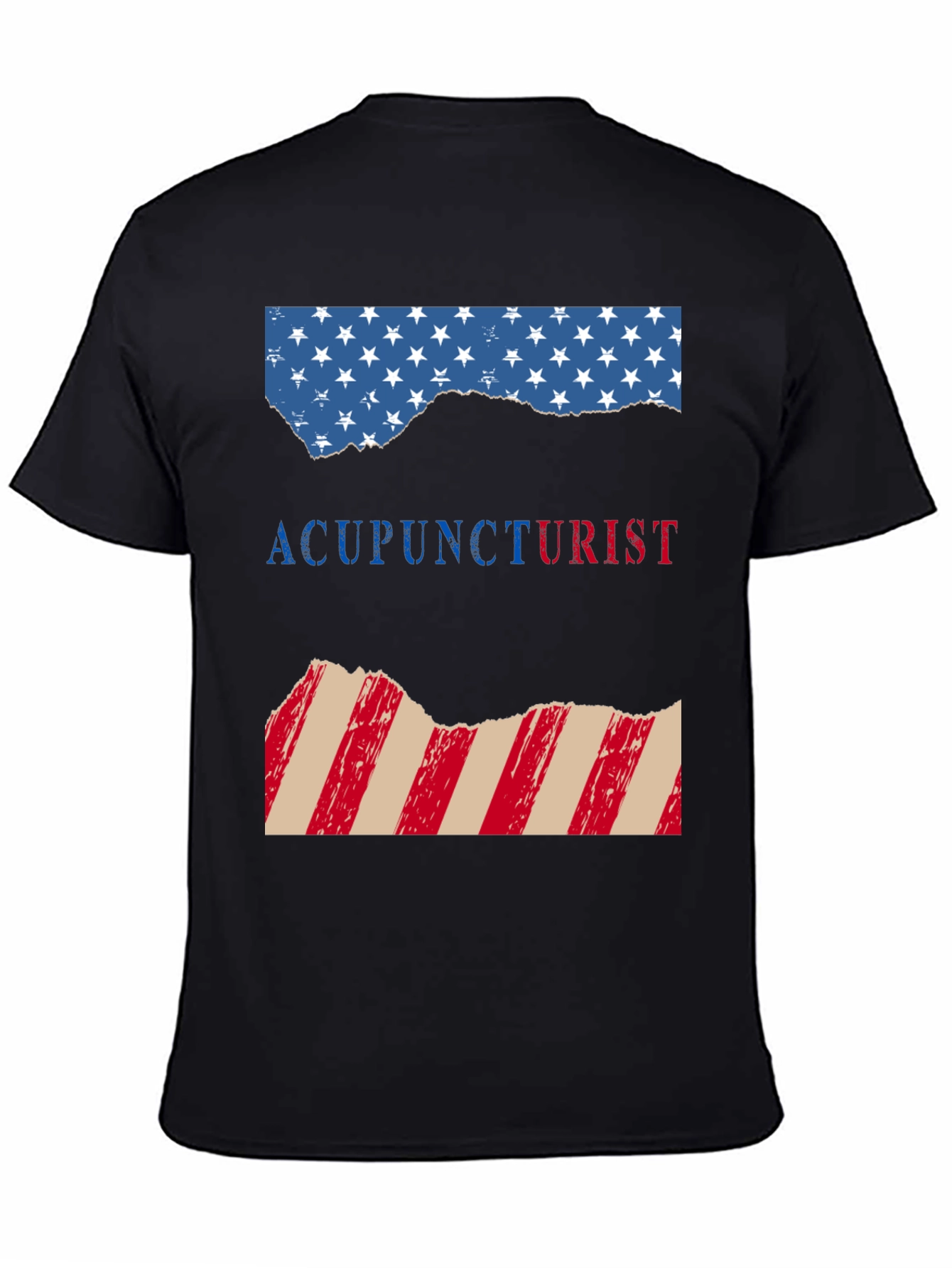 Acupuncturist Patriotic American Flag T-Shirt
