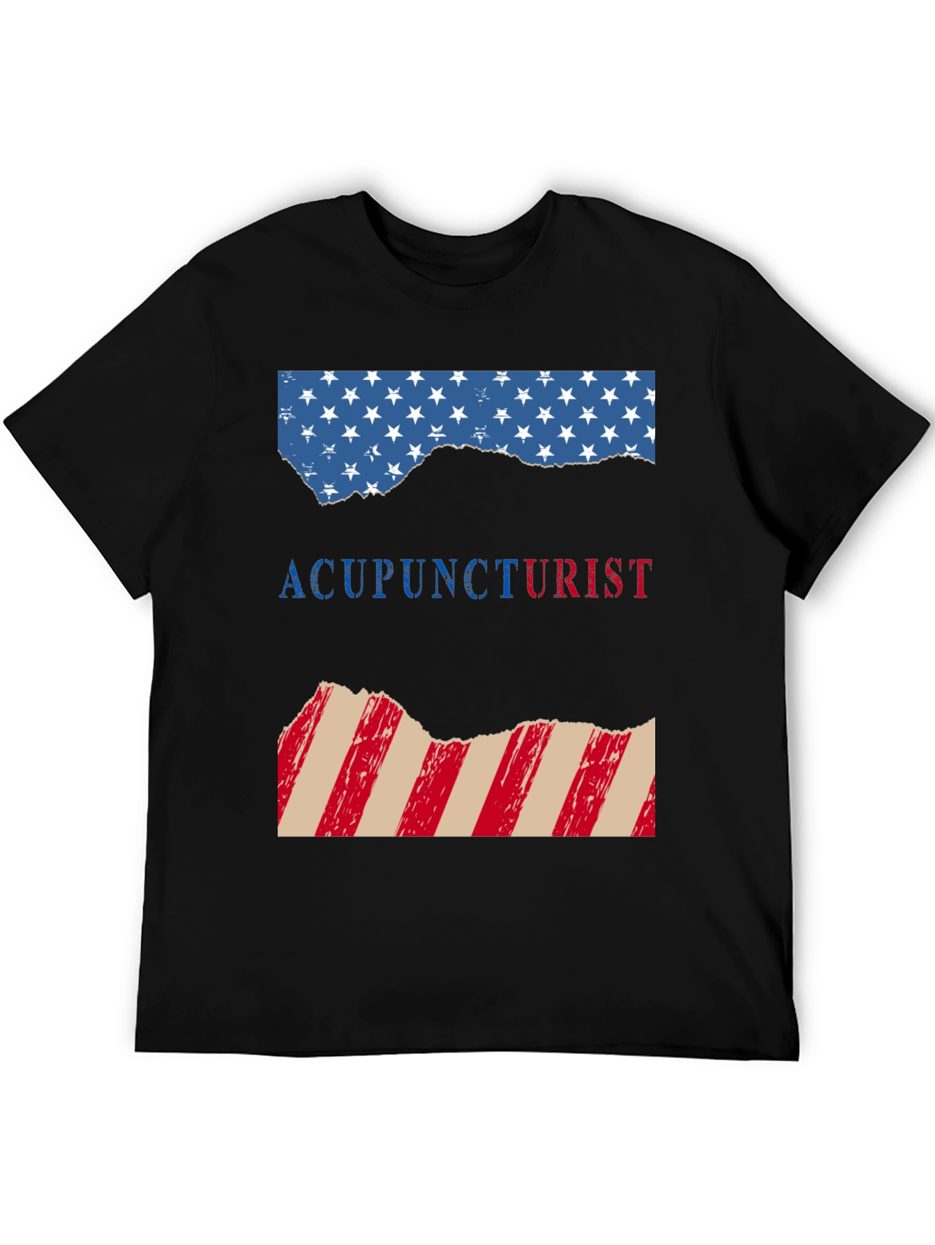 Acupuncturist Patriotic American Flag T-Shirt