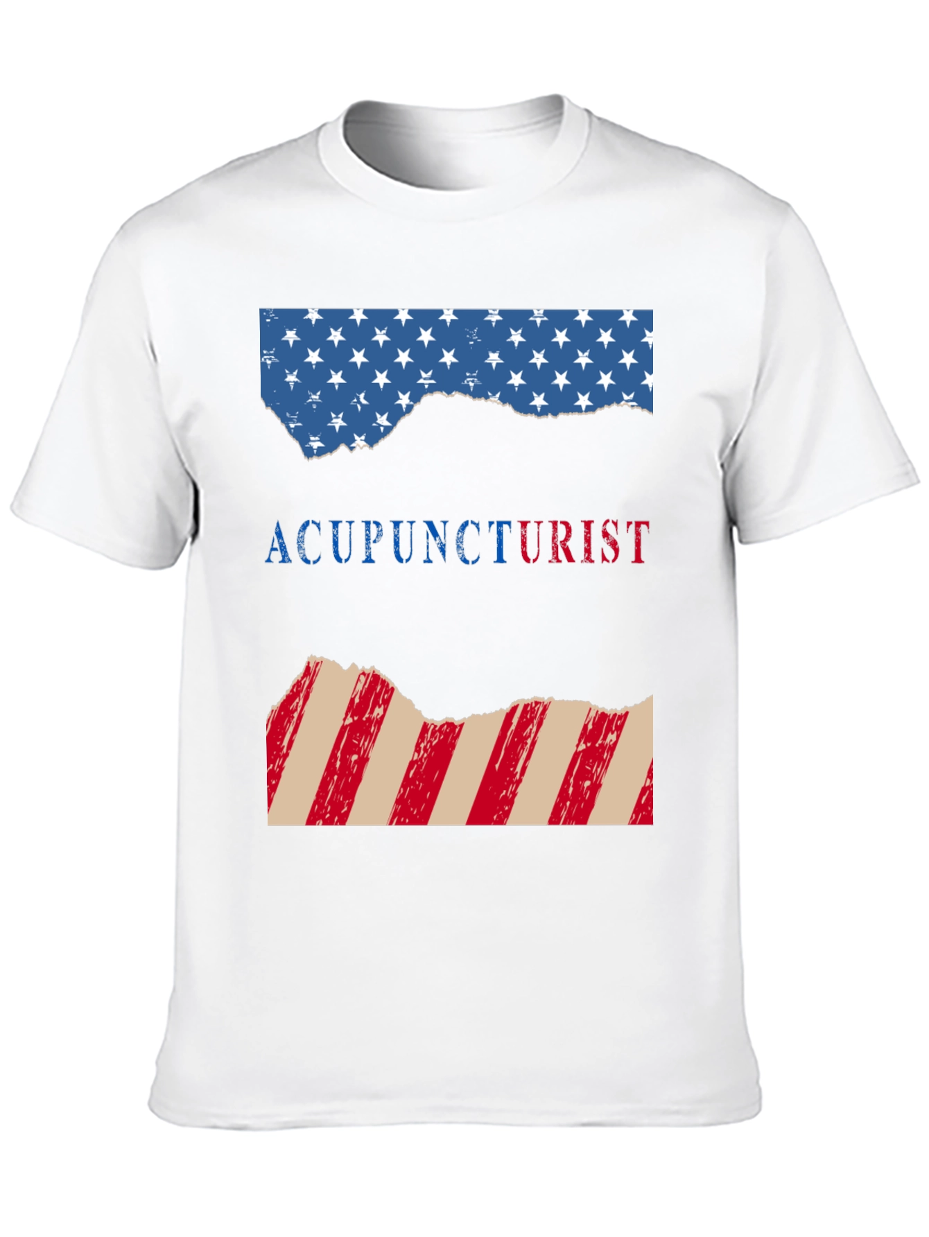 Acupuncturist Patriotic American Flag T-Shirt