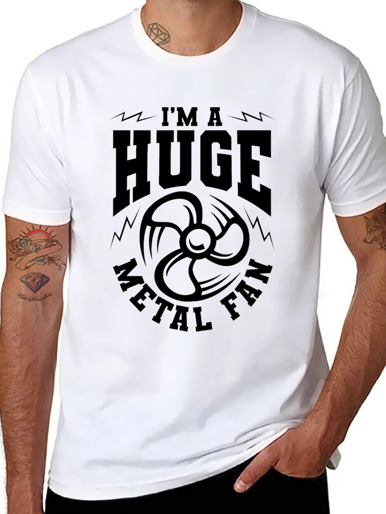 Im A Huge Metal Fan Graphic T-Shirt