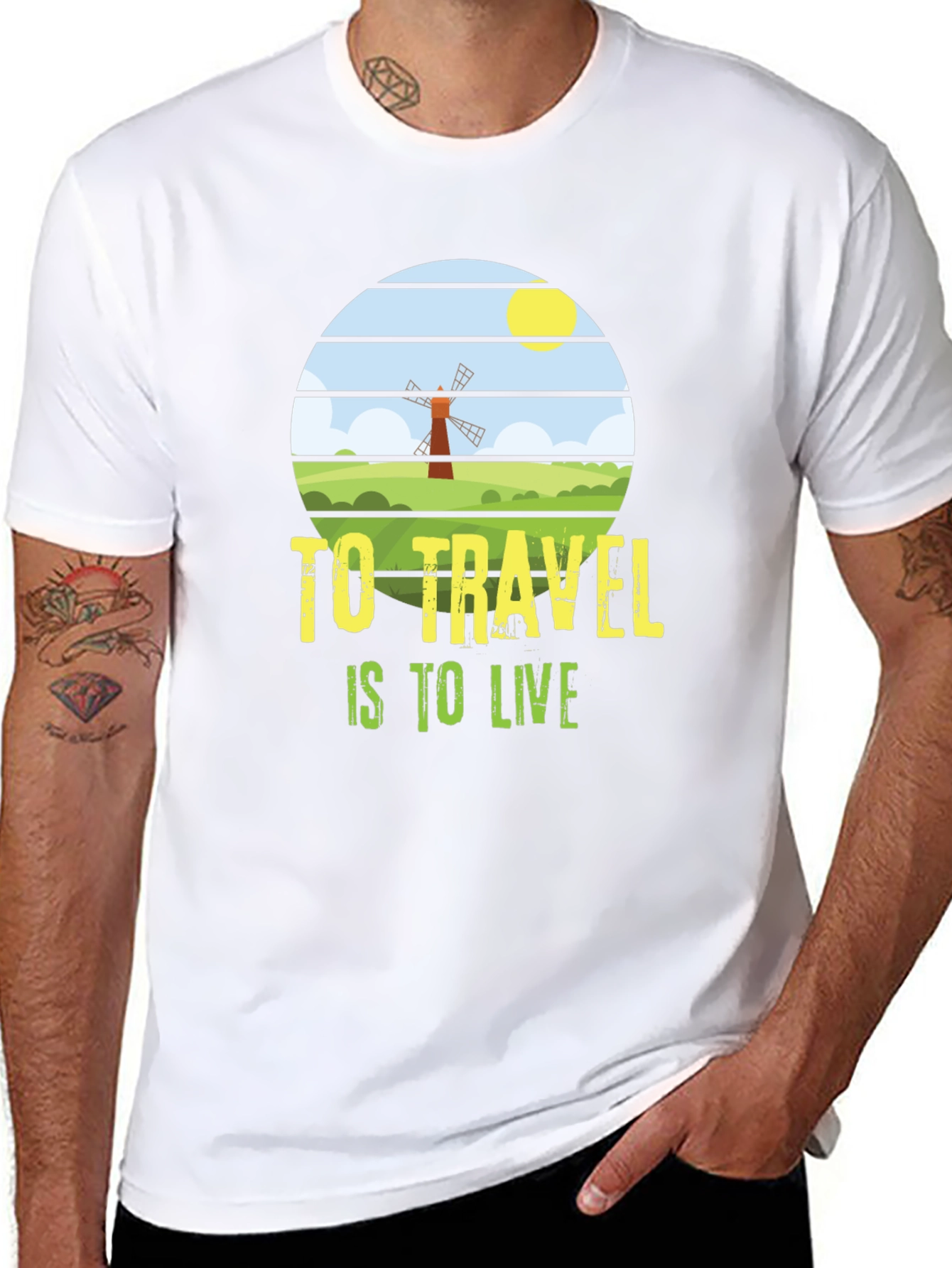 Travel is to Live T-Shirt - Black Graphic Tee