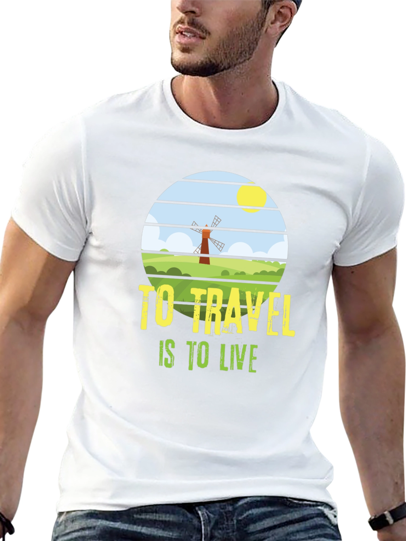 Travel is to Live T-Shirt - Black Graphic Tee