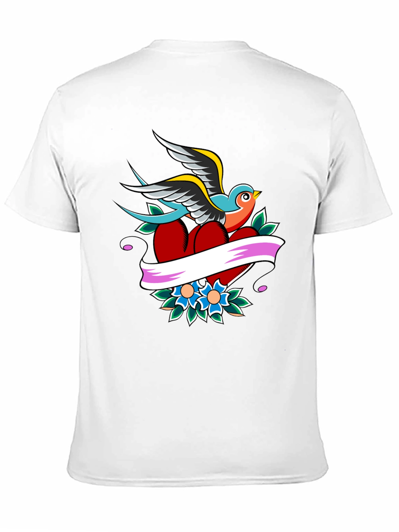 Swallow Heart Tattoo Graphic Tee